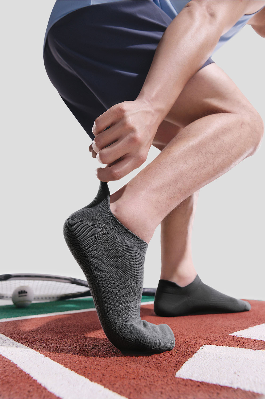 Calcetines tobilleros transpirables con control de olores para hombre, paquete de 4 AF008