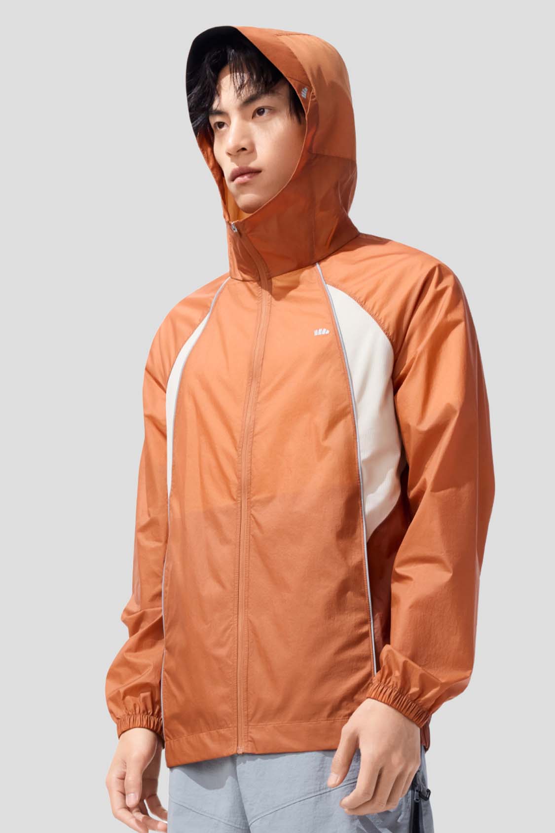 beneunder men's sun protection jacket #color_orange