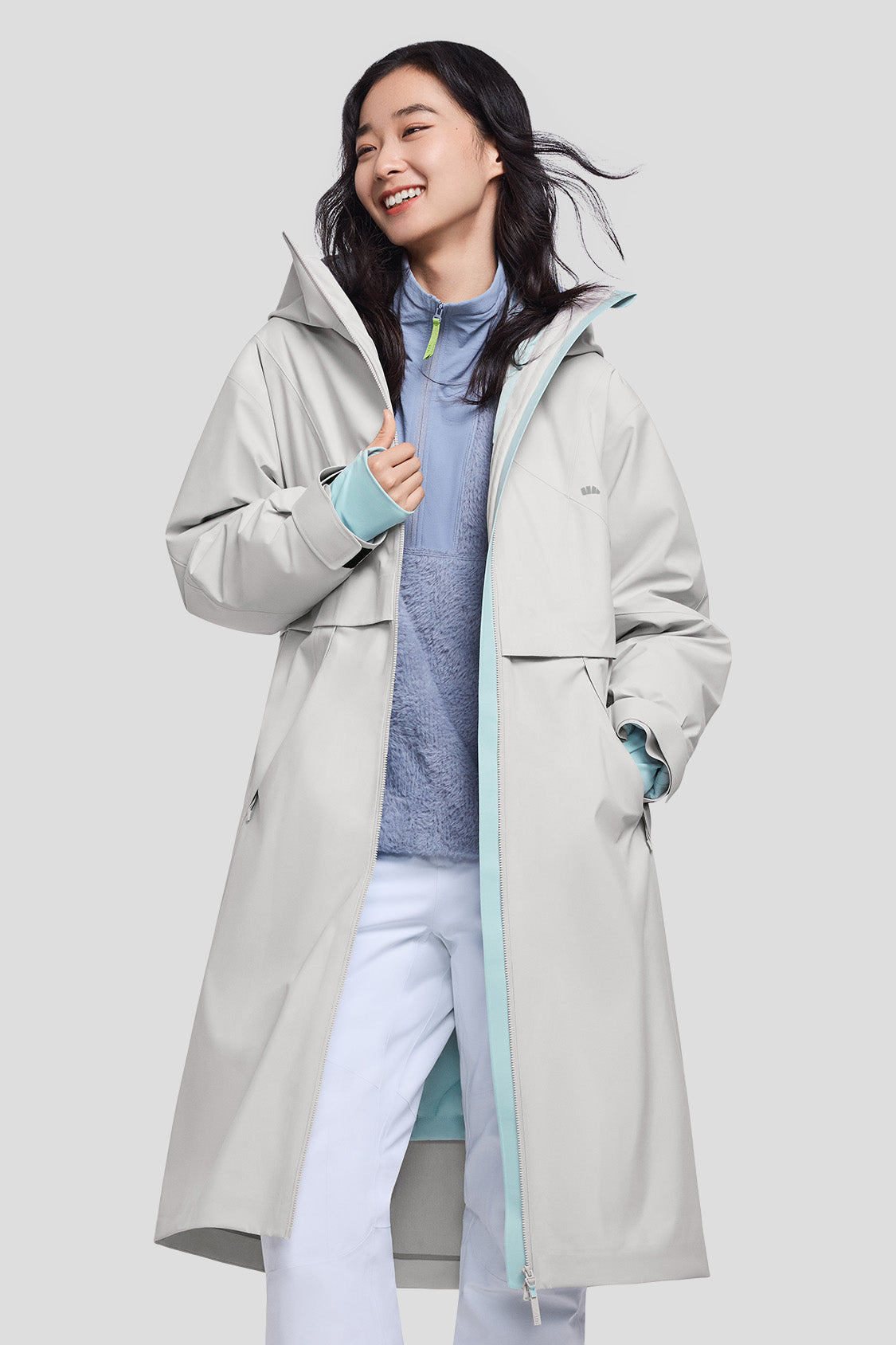 beneunder women's jacket #color_misty gray