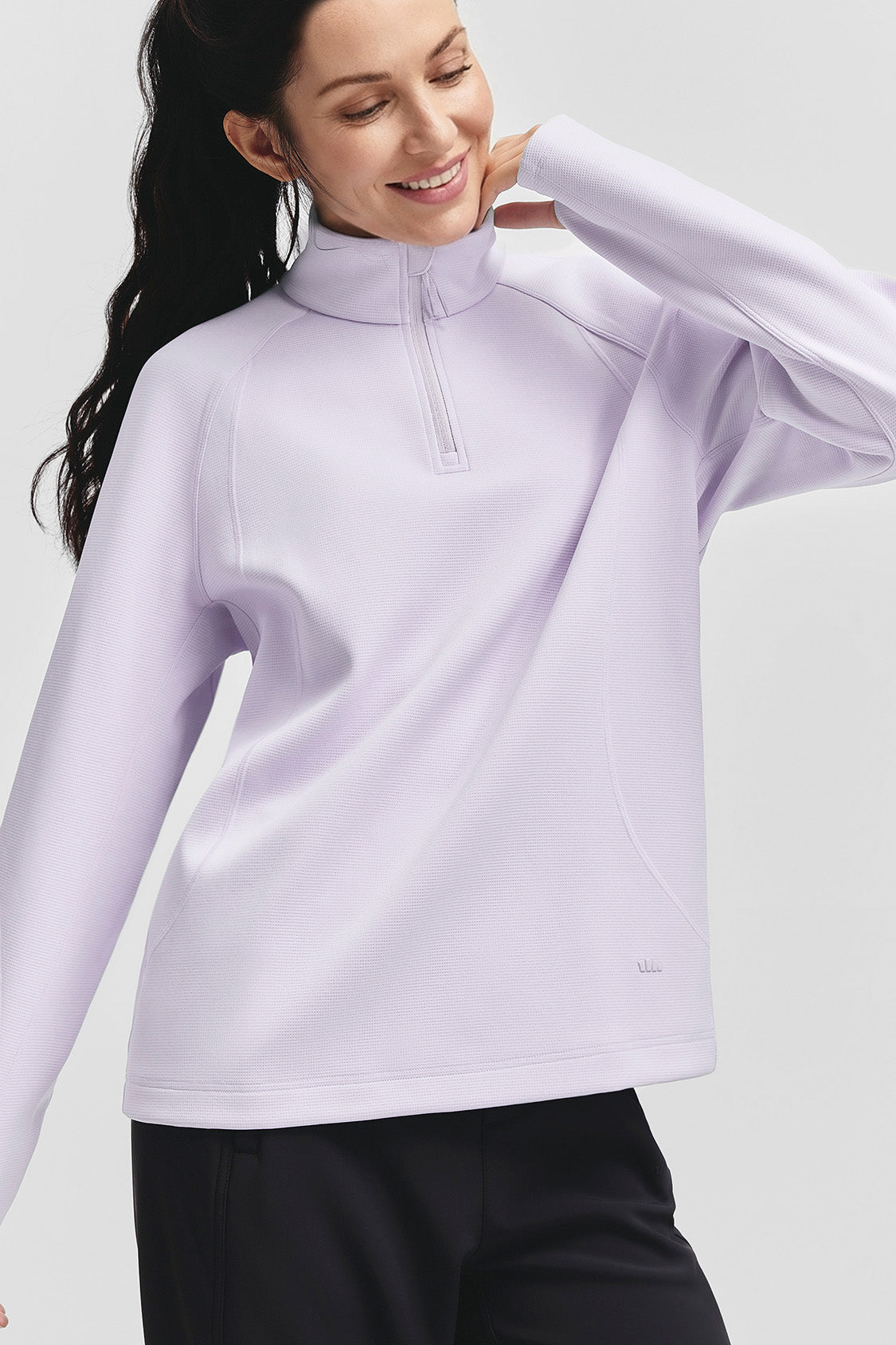 FlexWarm – Women’s High-Stretch Fleece-Feel Half-Zip Long Sleeve Top (Light Warmth)