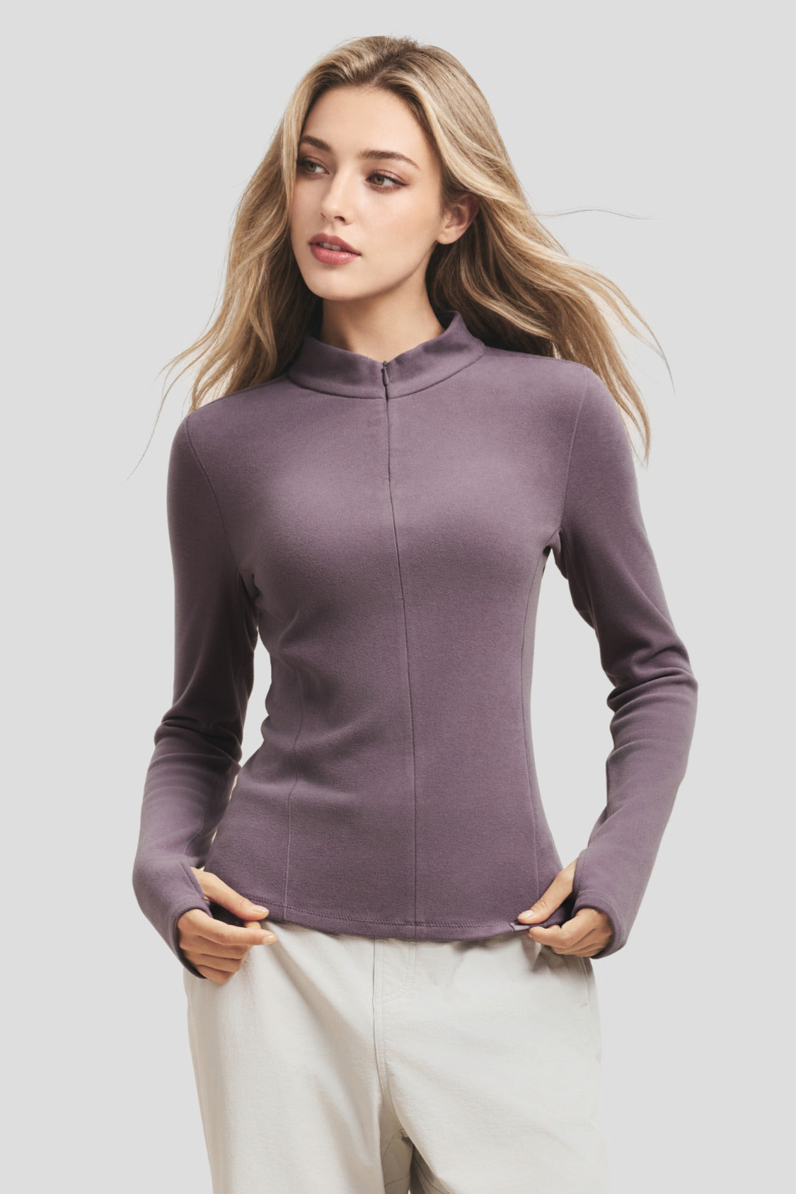 Women's High-Stretch Fleece Half-Zip Base Layer Top PM002/PM006