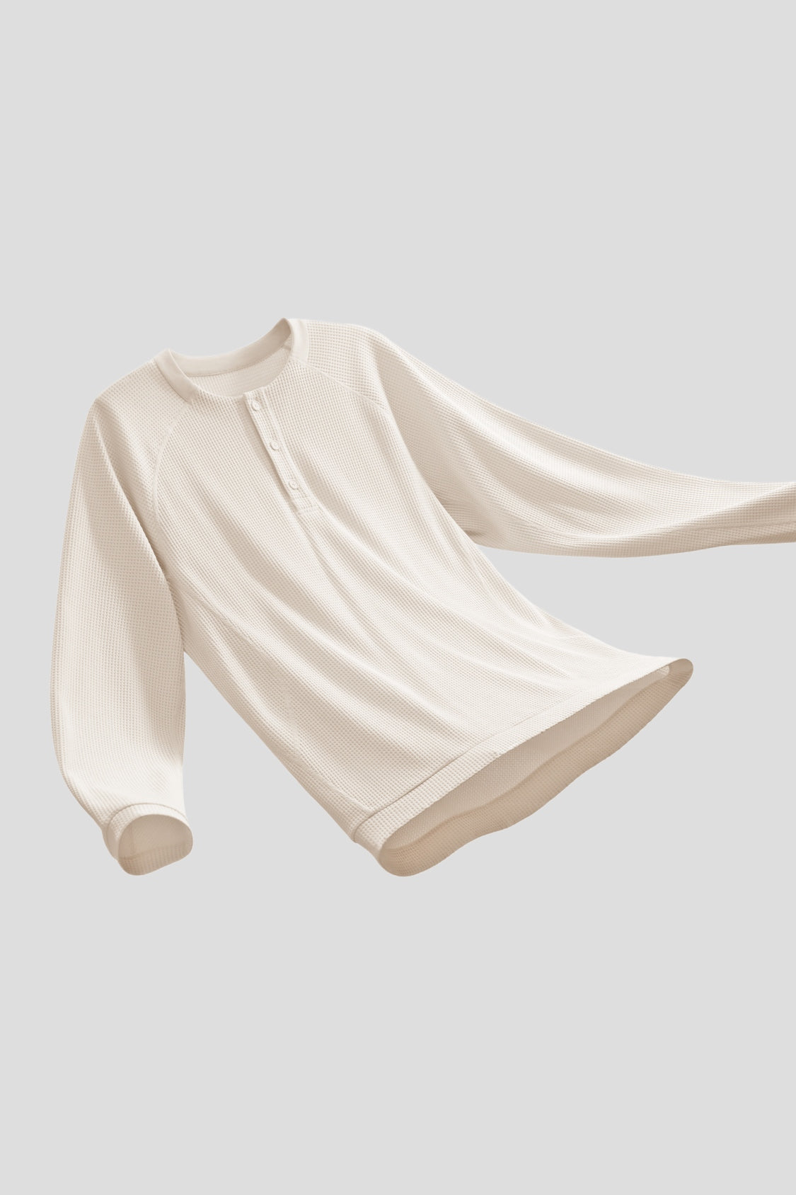Men's Stretch Breathable Long-Sleeve Henley T-Shirt CT014