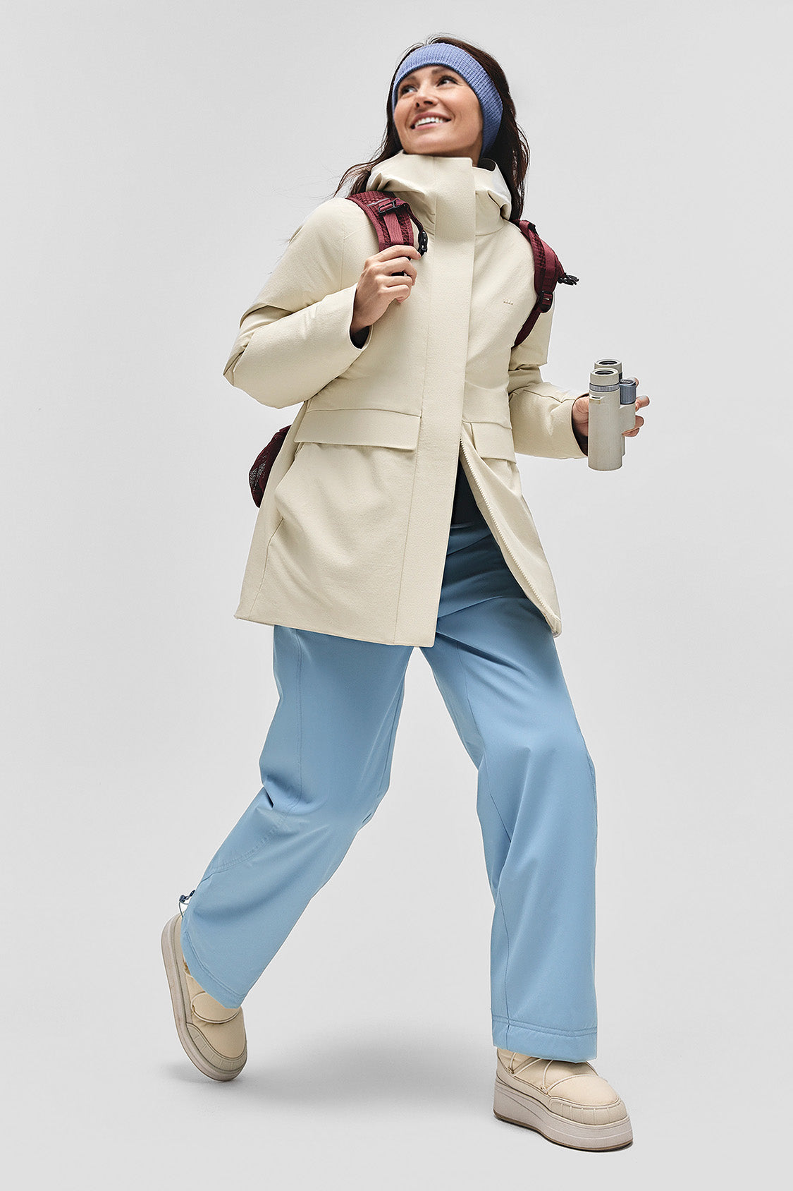 StormCurve – Women’s Windproof Waist-Cinched Down Coat (Mid-Length, Extreme Warmth)