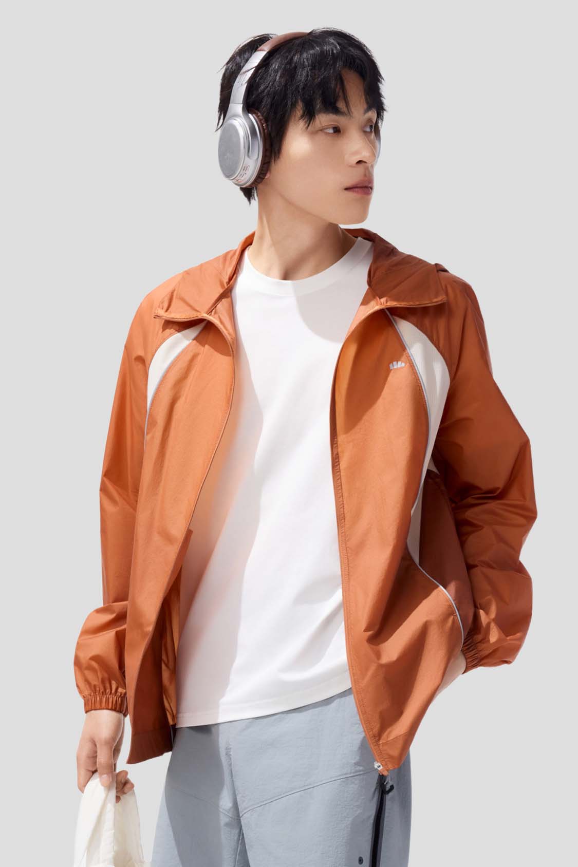 beneunder men's sun protection jacket #color_orange