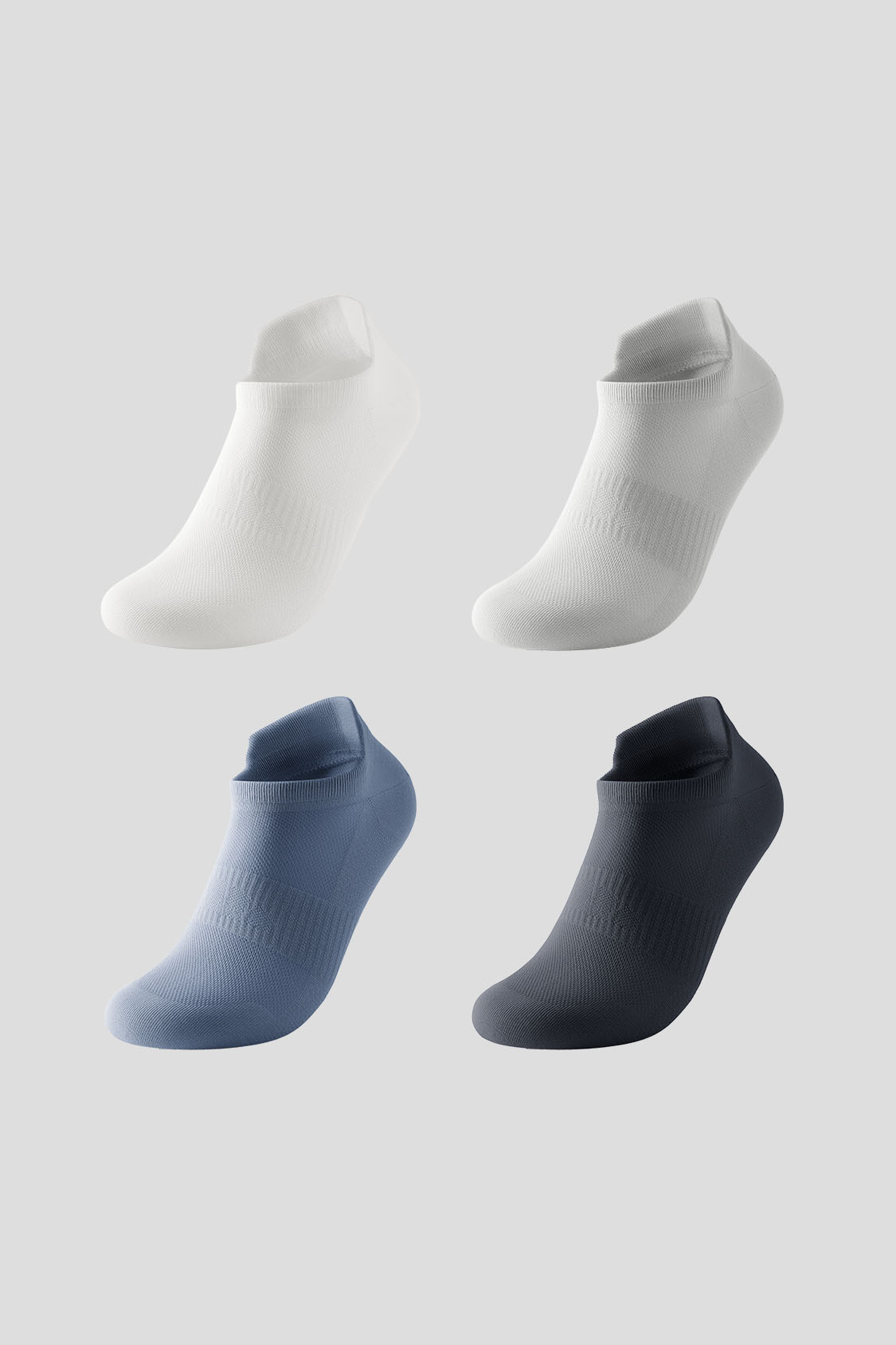 Calcetines tobilleros transpirables con control de olores para hombre, paquete de 4 AF008