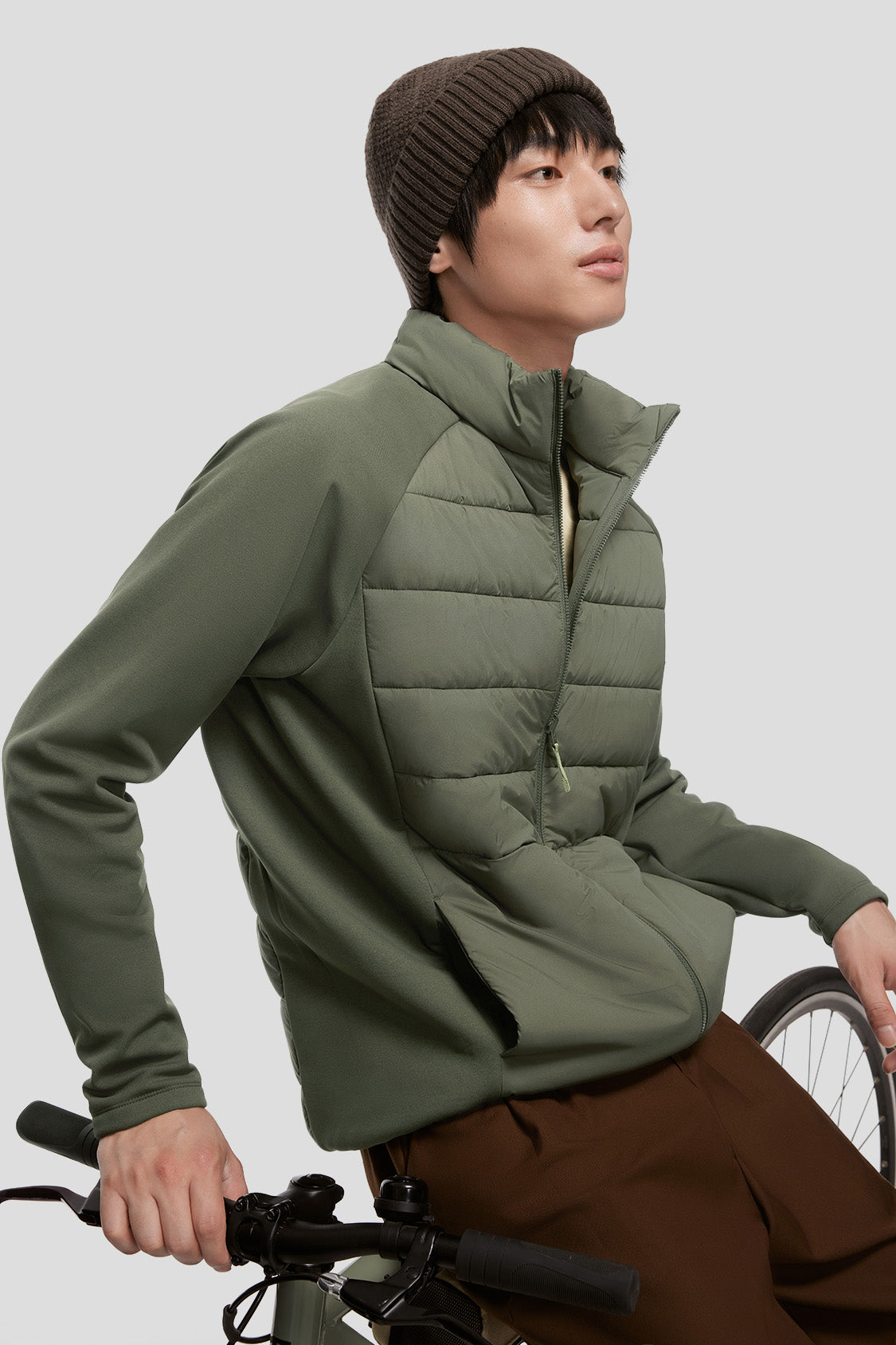 beneeunder men's jacket #color_amber green