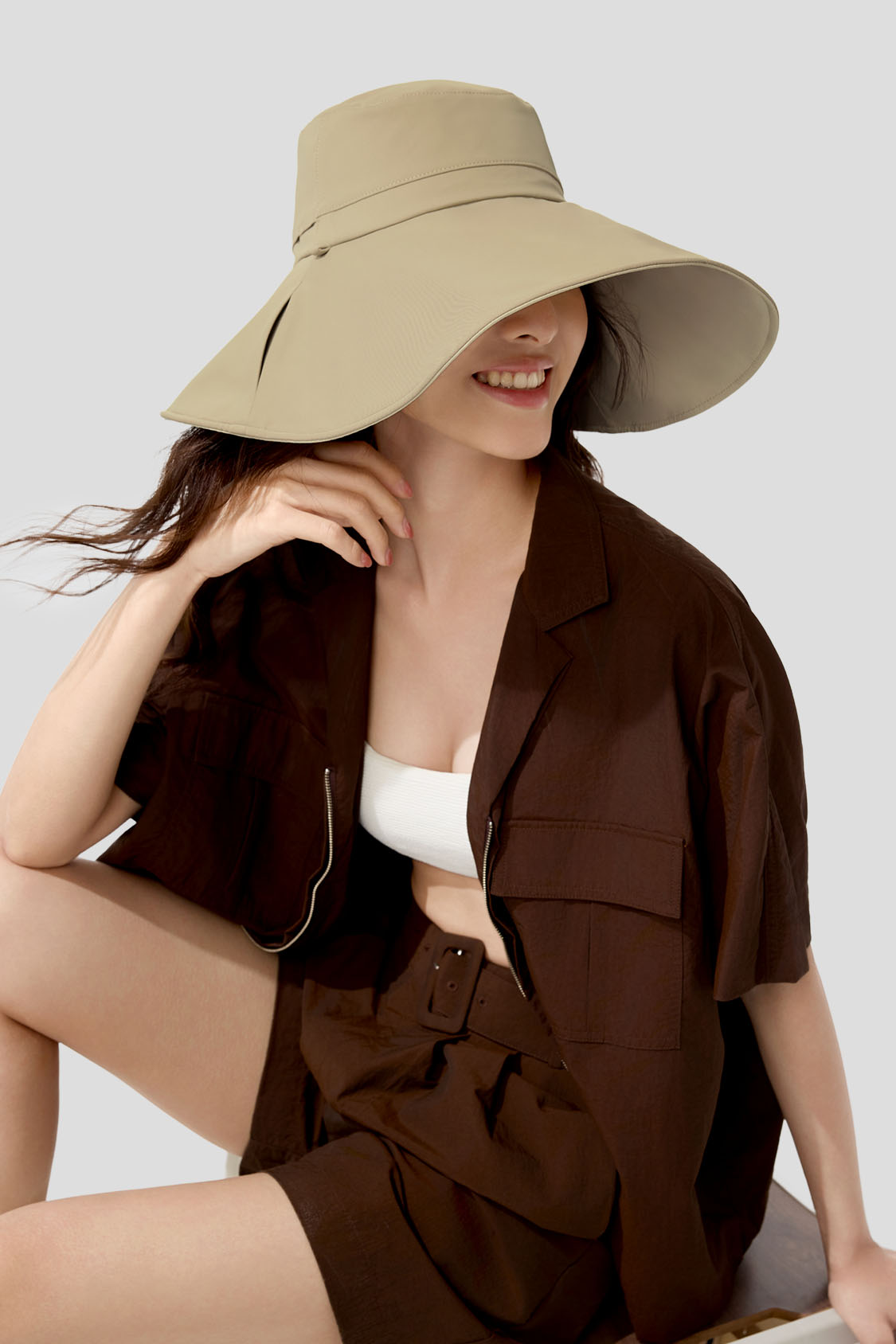 beneunder women's fisherman sun hats #color_khaki