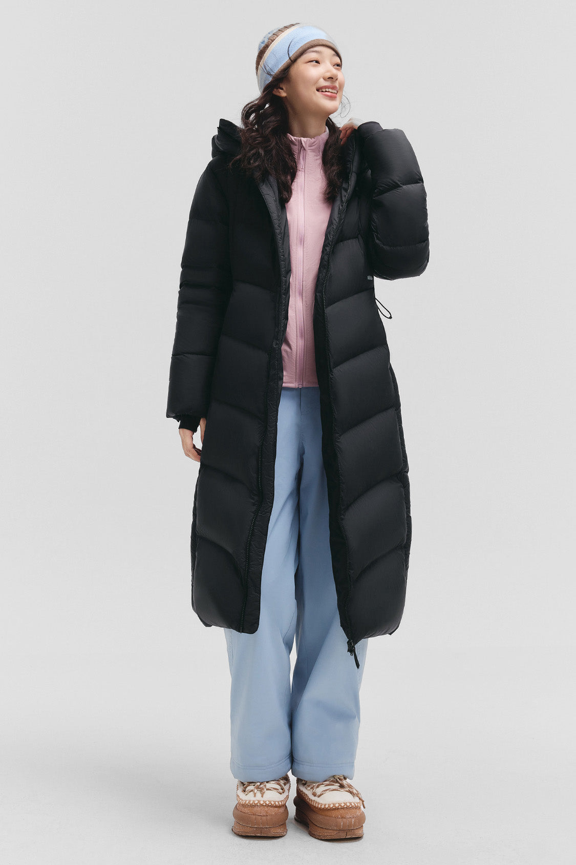 beneunder loftguard – women’s high-loft down coat (long, extreme warmth) #color_black