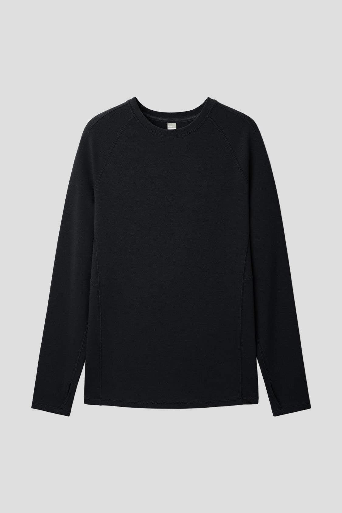 beneunder gopod womens memory cotton stretch long sleeve tee#color_black