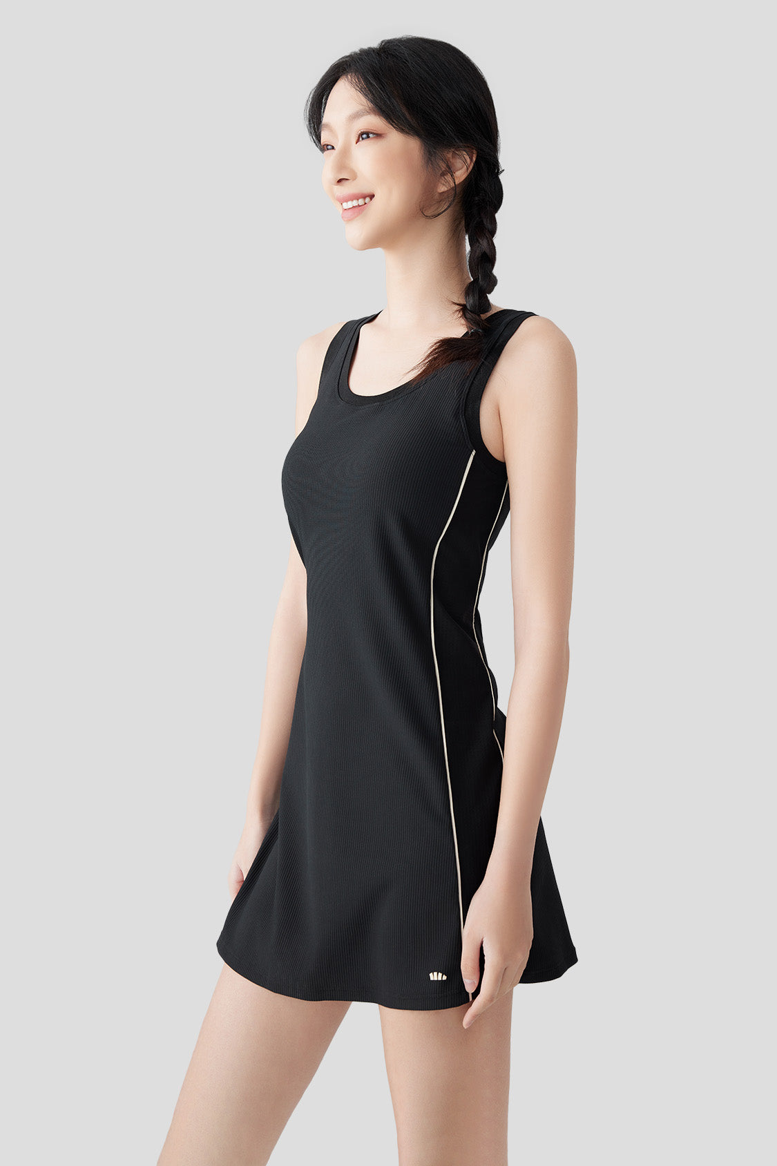 women's sun protection dress UPF50+ #color_black