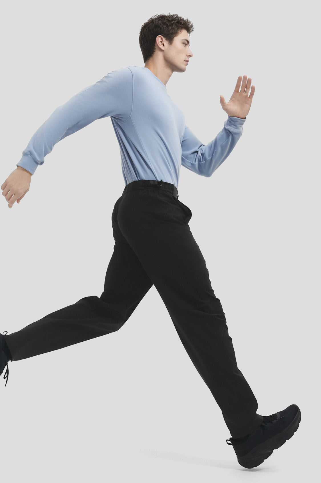 Pantalones de pierna recta y elásticos para hombre EL021