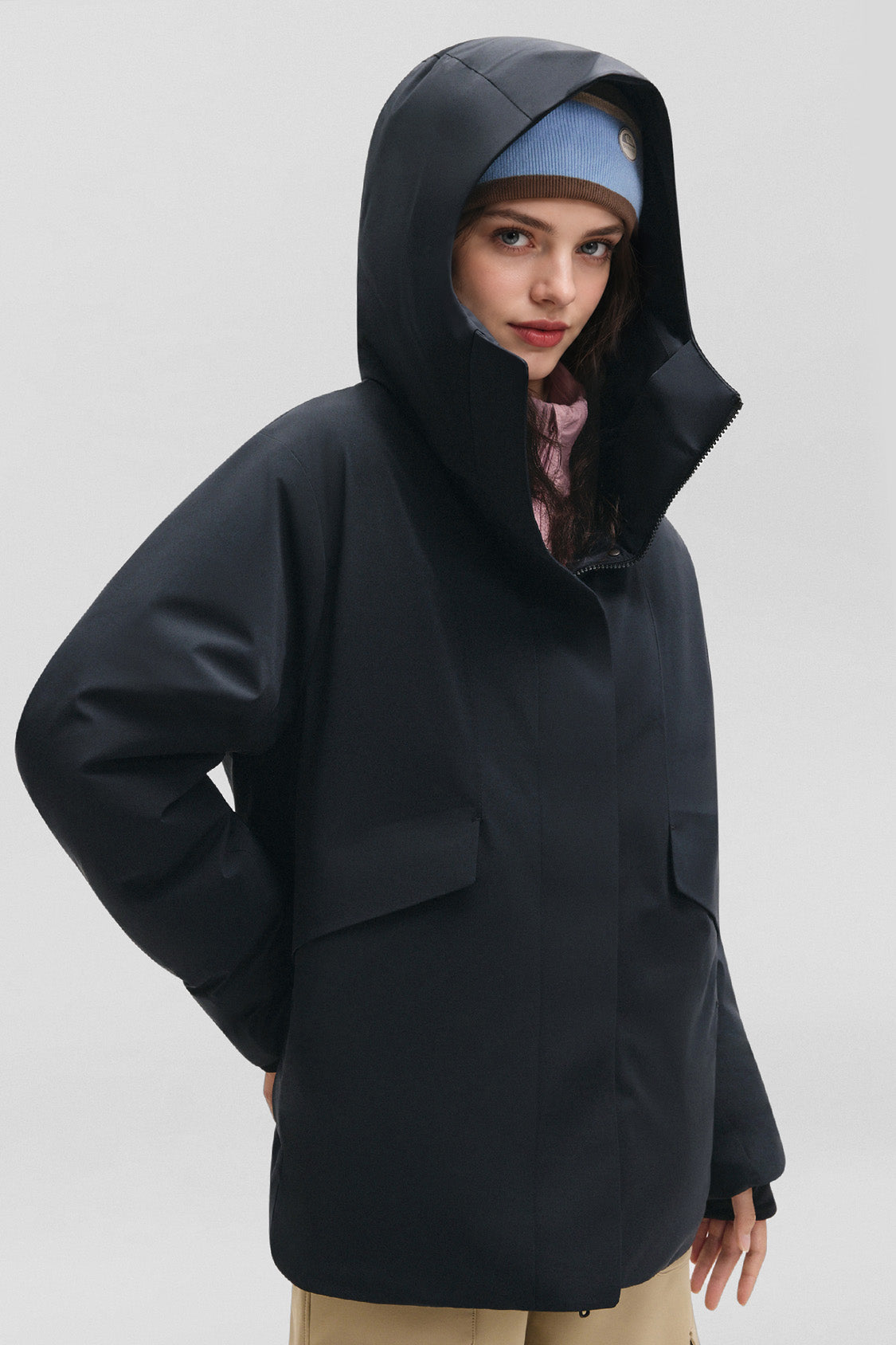 FrostShield – Women’s Full-Protection Boxy Down Jacket (Extra Warm, Long Sleeve) HD003
