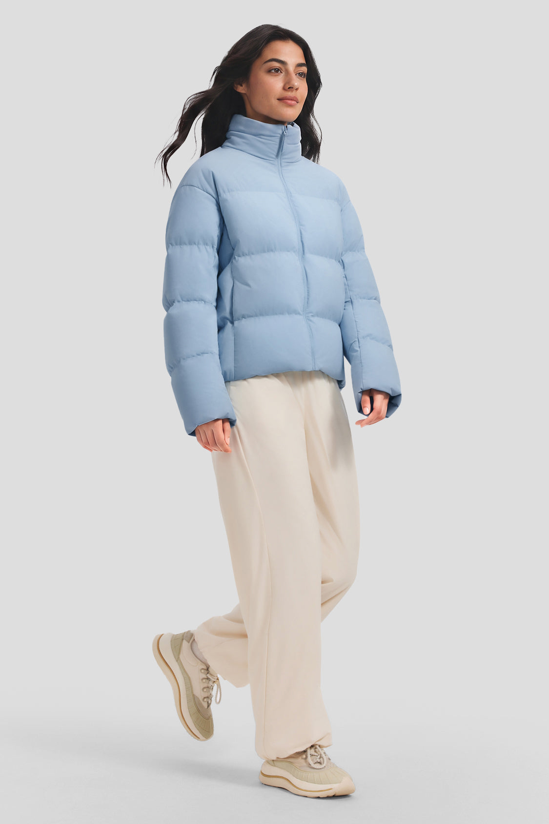 Women's Stretch Softshell Stand-Collar Down Jacket (Maximum Warmth) HD010