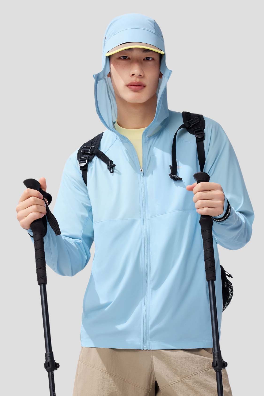 beneunder men's sun protection jacket #color_blue