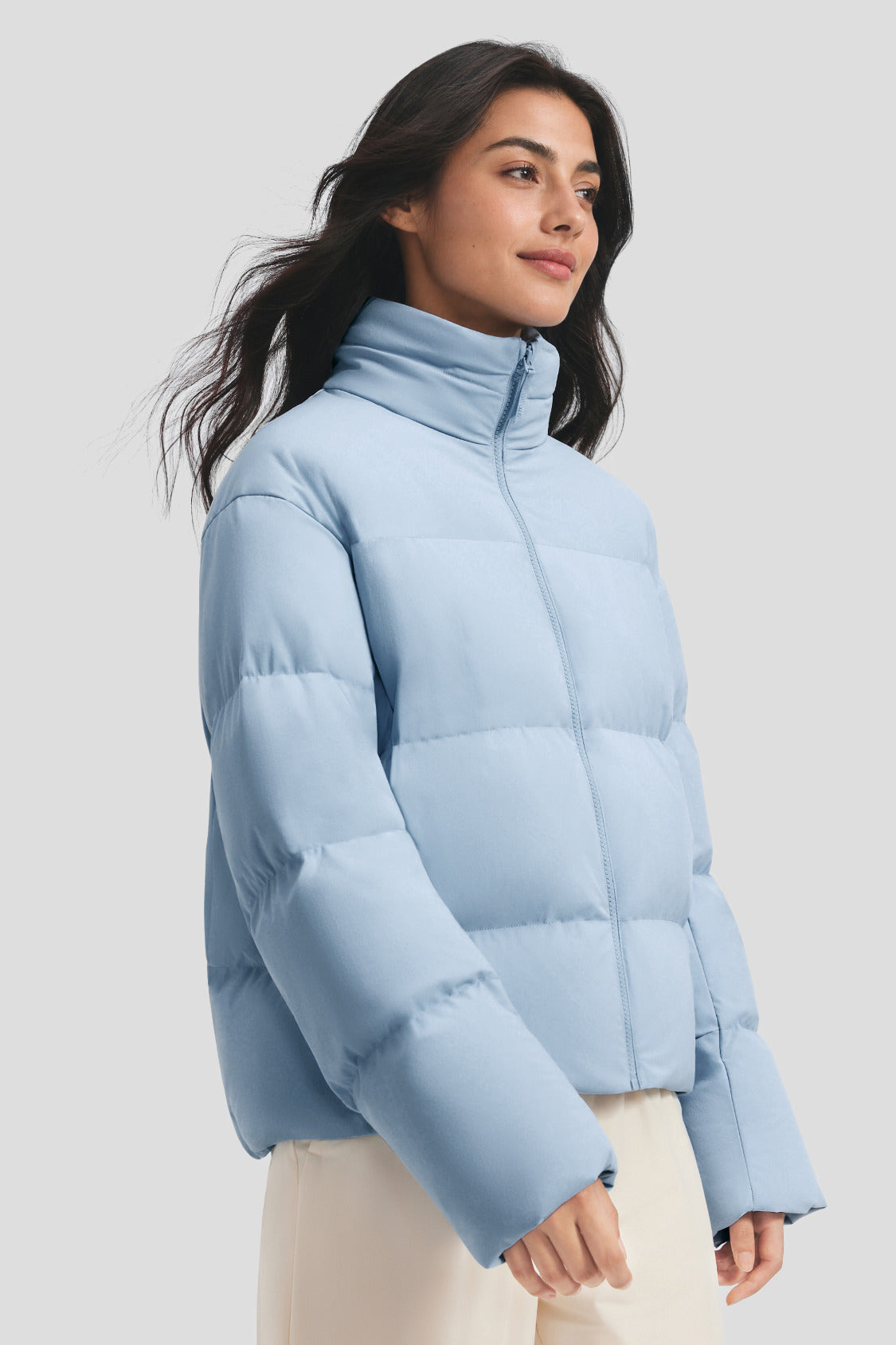 Women's Stretch Softshell Stand-Collar Down Jacket (Maximum Warmth) HD010