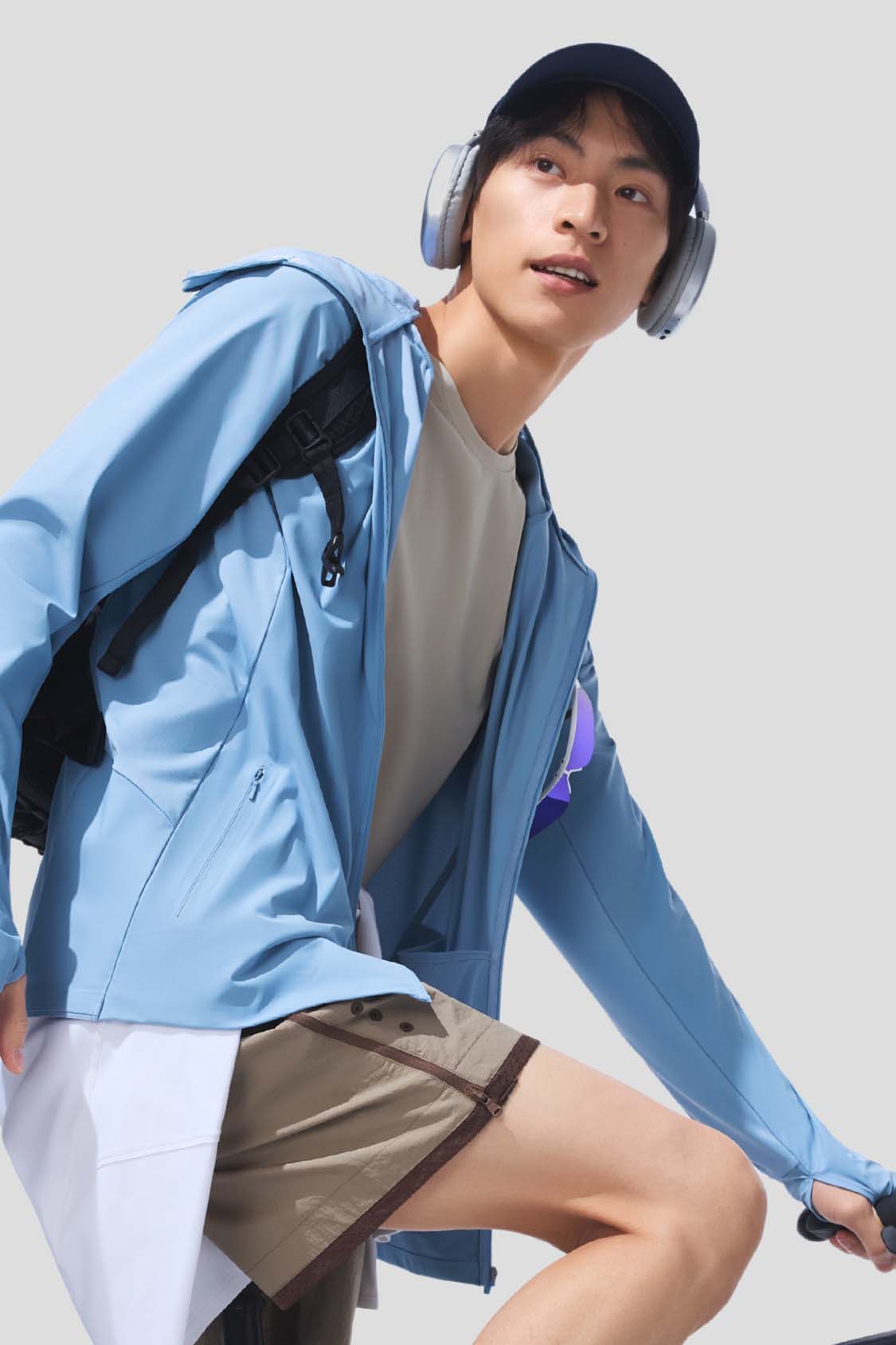 beneunder  men's sun protection jacket #color_blue