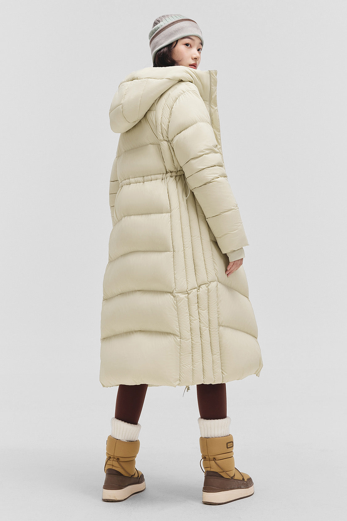 beneunder loftguard – women’s high-loft down coat (long, extreme warmth) #color_light brown