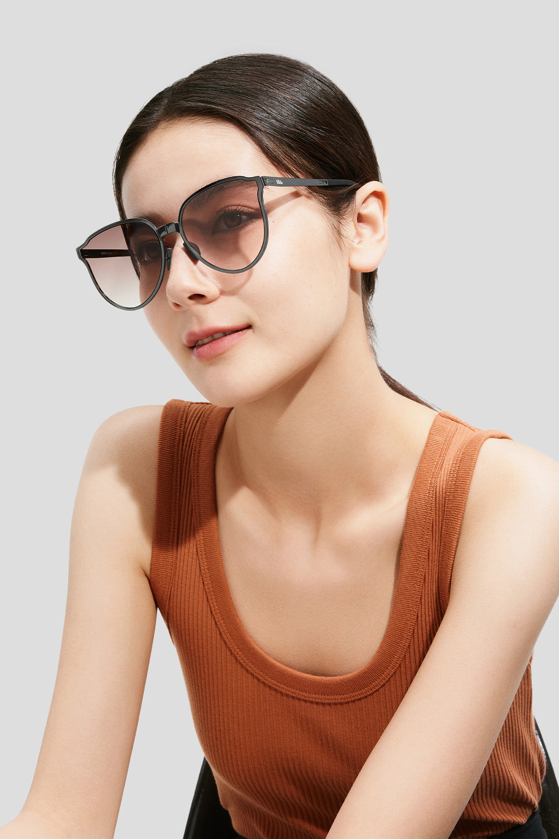 beneunder ultra-lightweight foldable sunglasses uv400 #color_charcoal tea