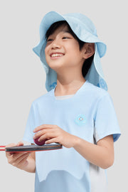 beneunder kid's bucket sun hats upf50+ #color_clear sky blue