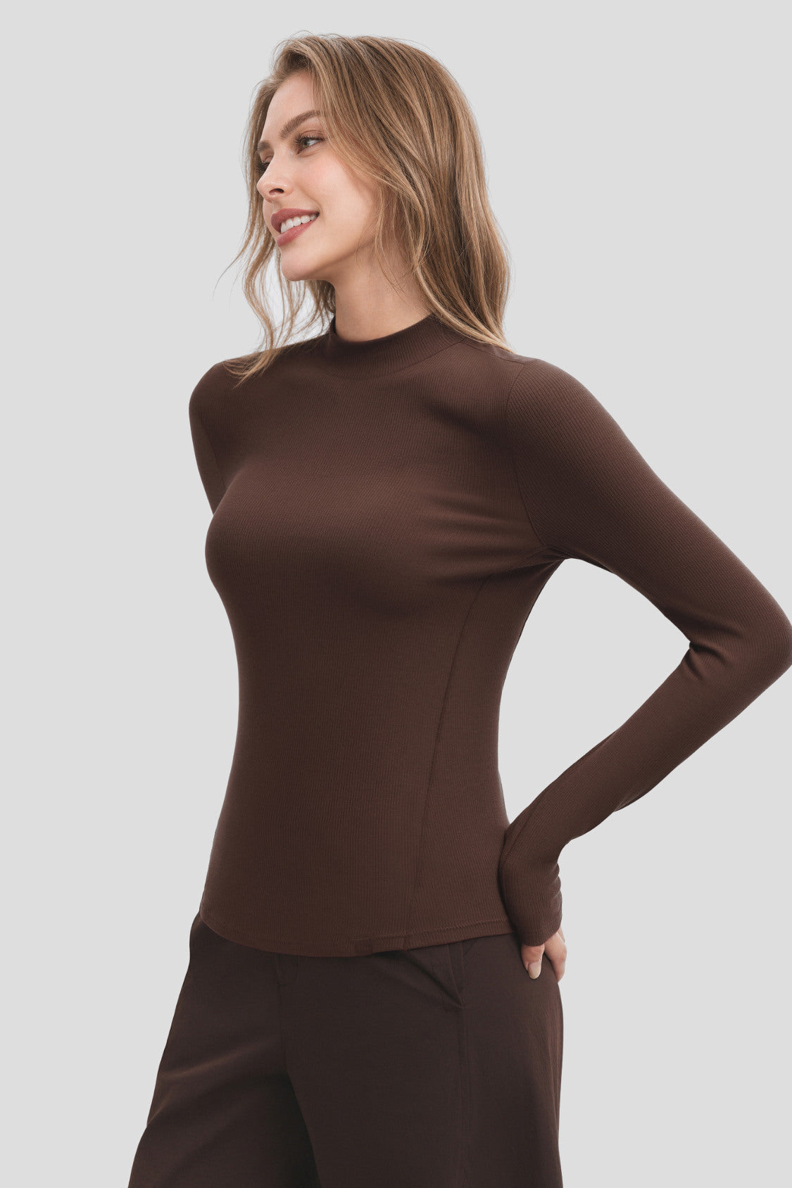 Camiseta interior de cuello alto para mujer (abrigo ligero) SF026