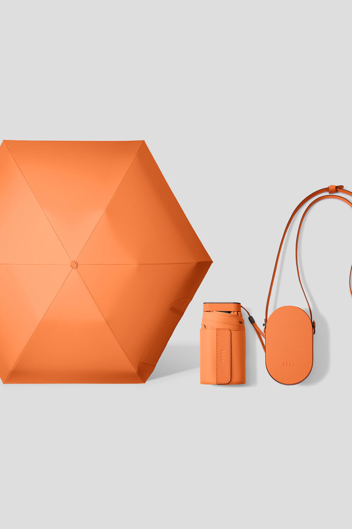 Compact Sun Umbrella UPF 50+ BM666 Orange 1