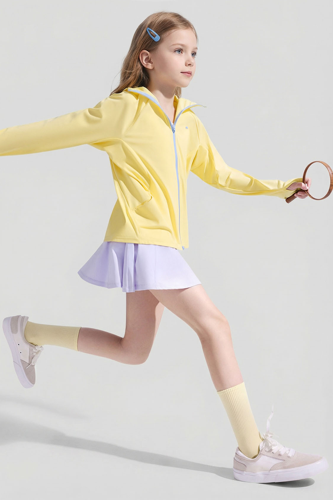 Kinder Schnell trocknende Stretch-Sonnenschutzjacke UPF 50+ DS008