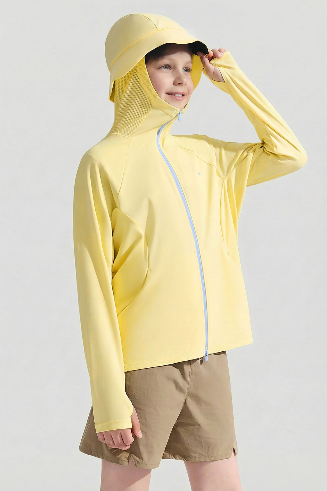 Kinder Schnell trocknende Stretch-Sonnenschutzjacke UPF 50+ DS008