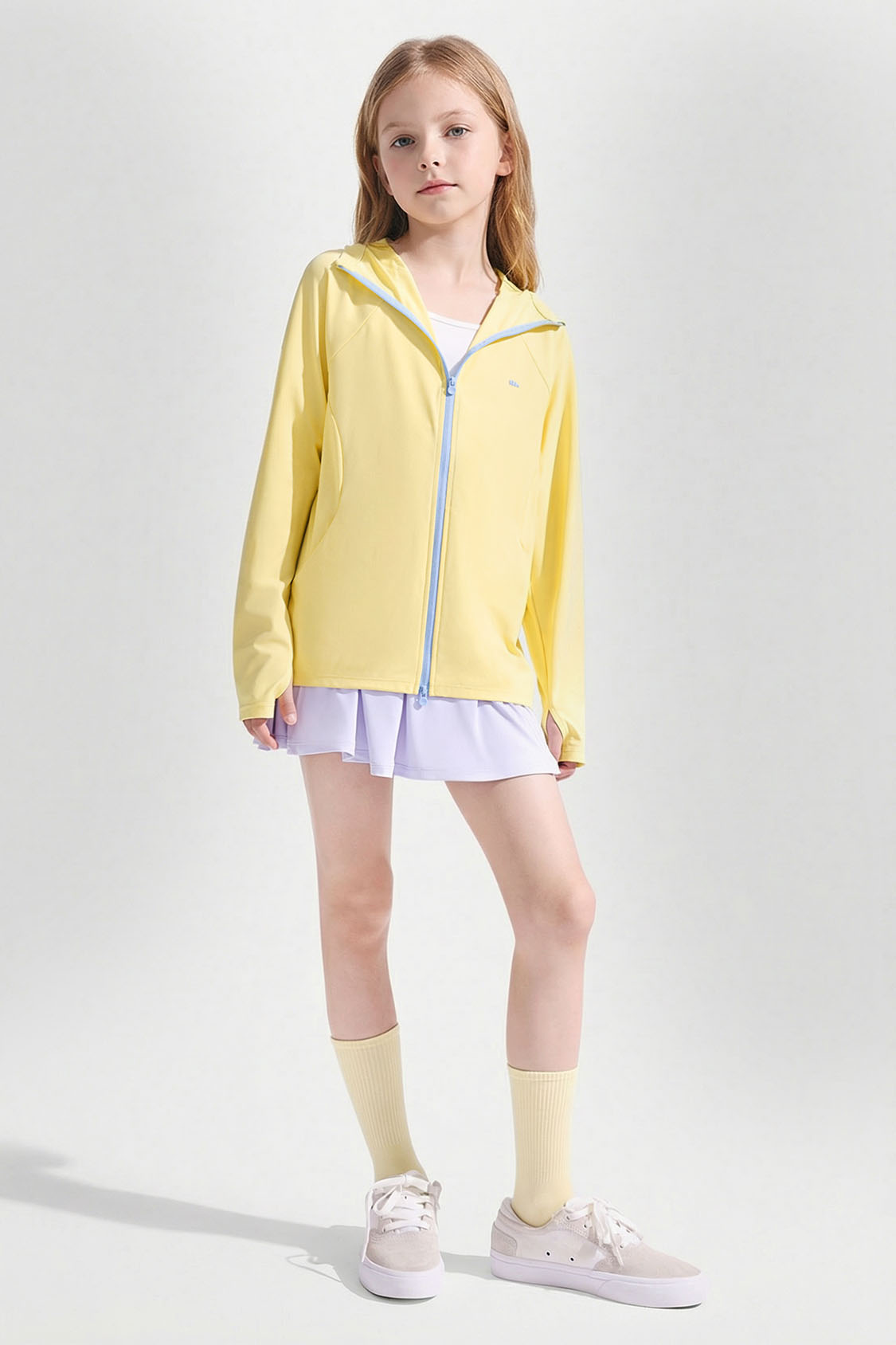 Kinder Schnell trocknende Stretch-Sonnenschutzjacke UPF 50+ DS008