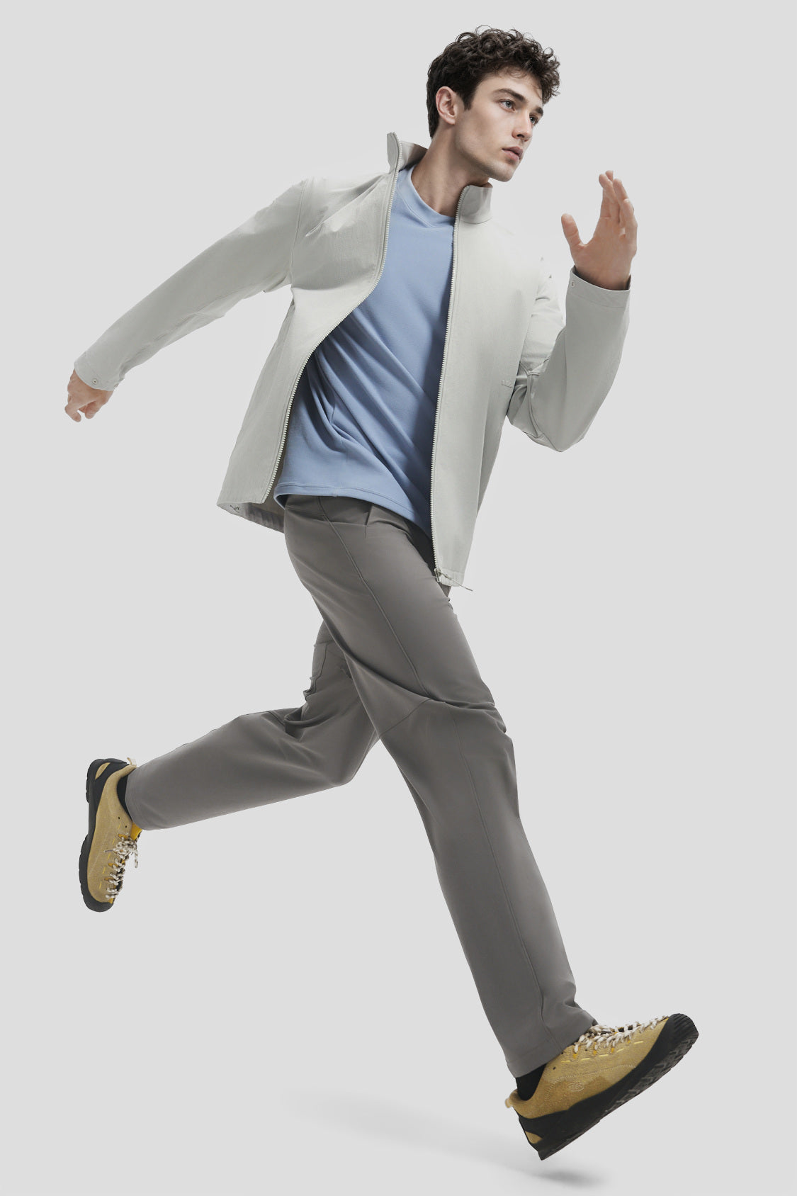 Pantalones de pierna recta y elásticos para hombre EL021