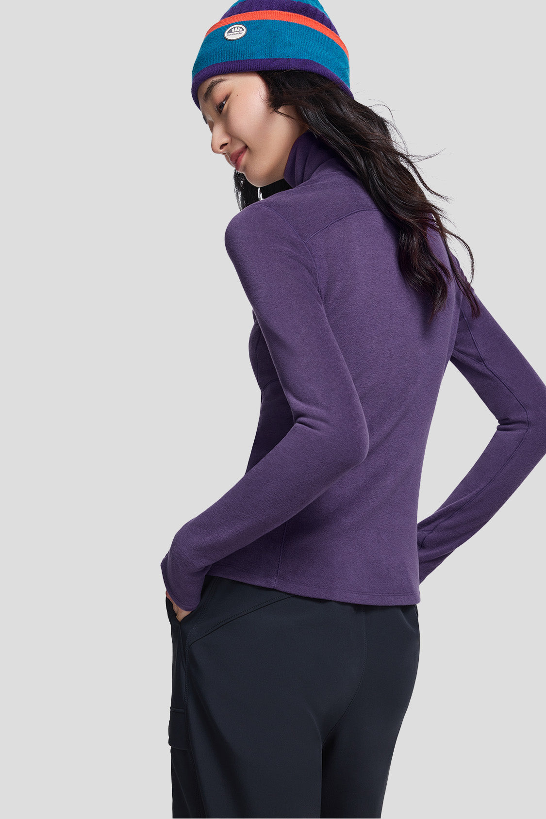 beneunder women's tops #color_deep sand purple