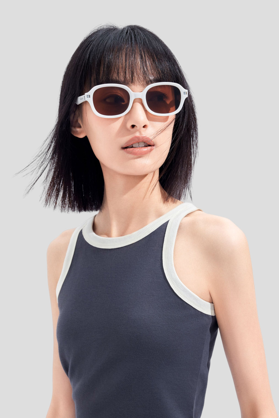 beneunder unisex down clarion folding classic sunglasses #color_white