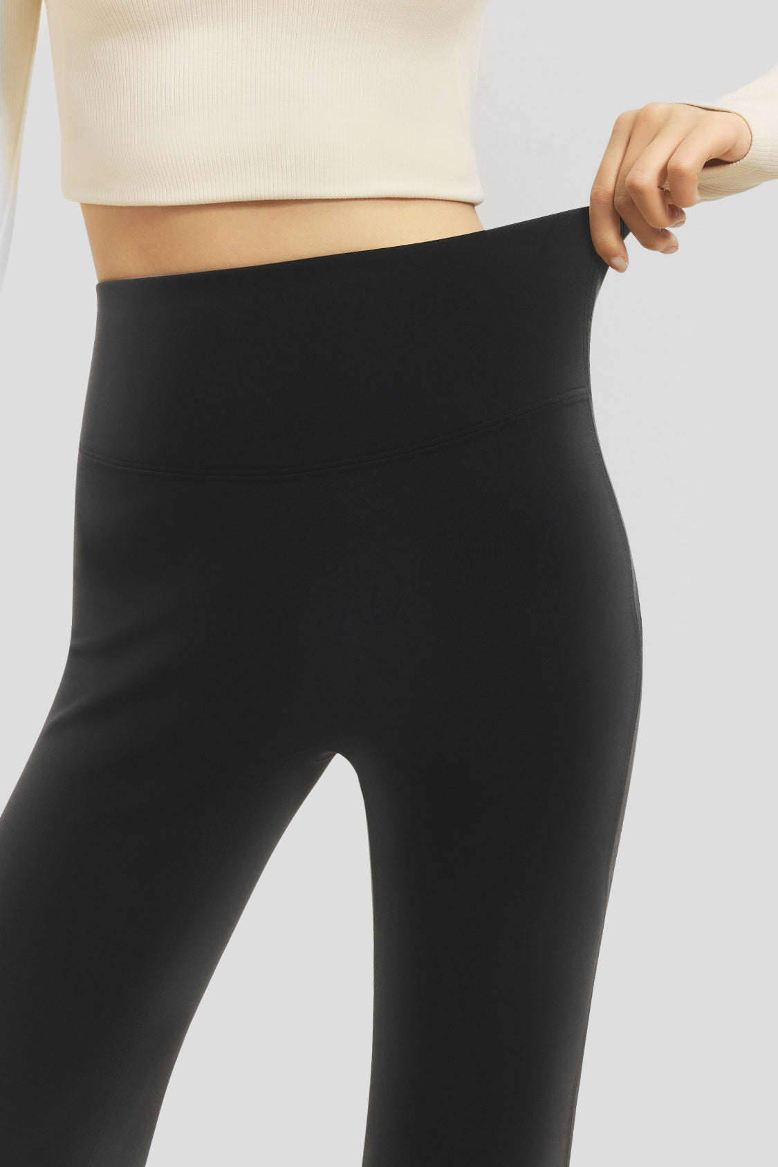 Women's High-Stretch Latex Waist Slight Flare Pants EL031/EL034