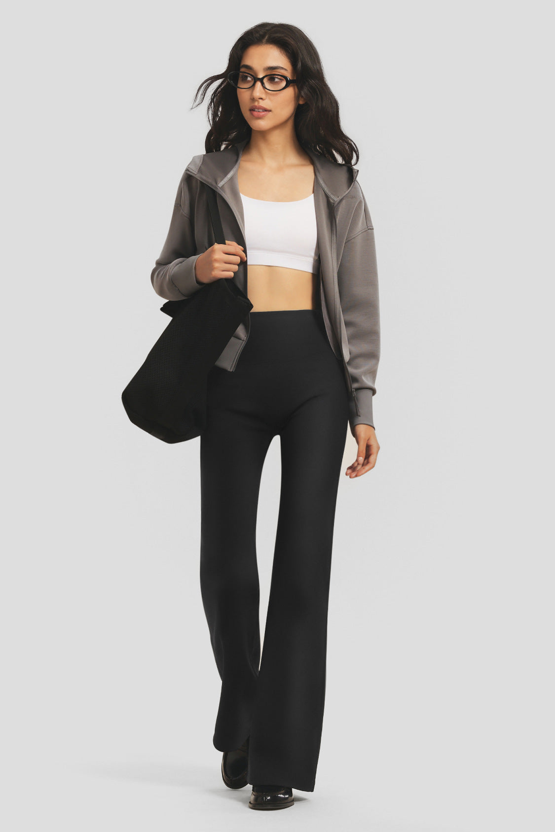 Women's High-Stretch Latex Waist Slight Flare Pants EL031/EL034