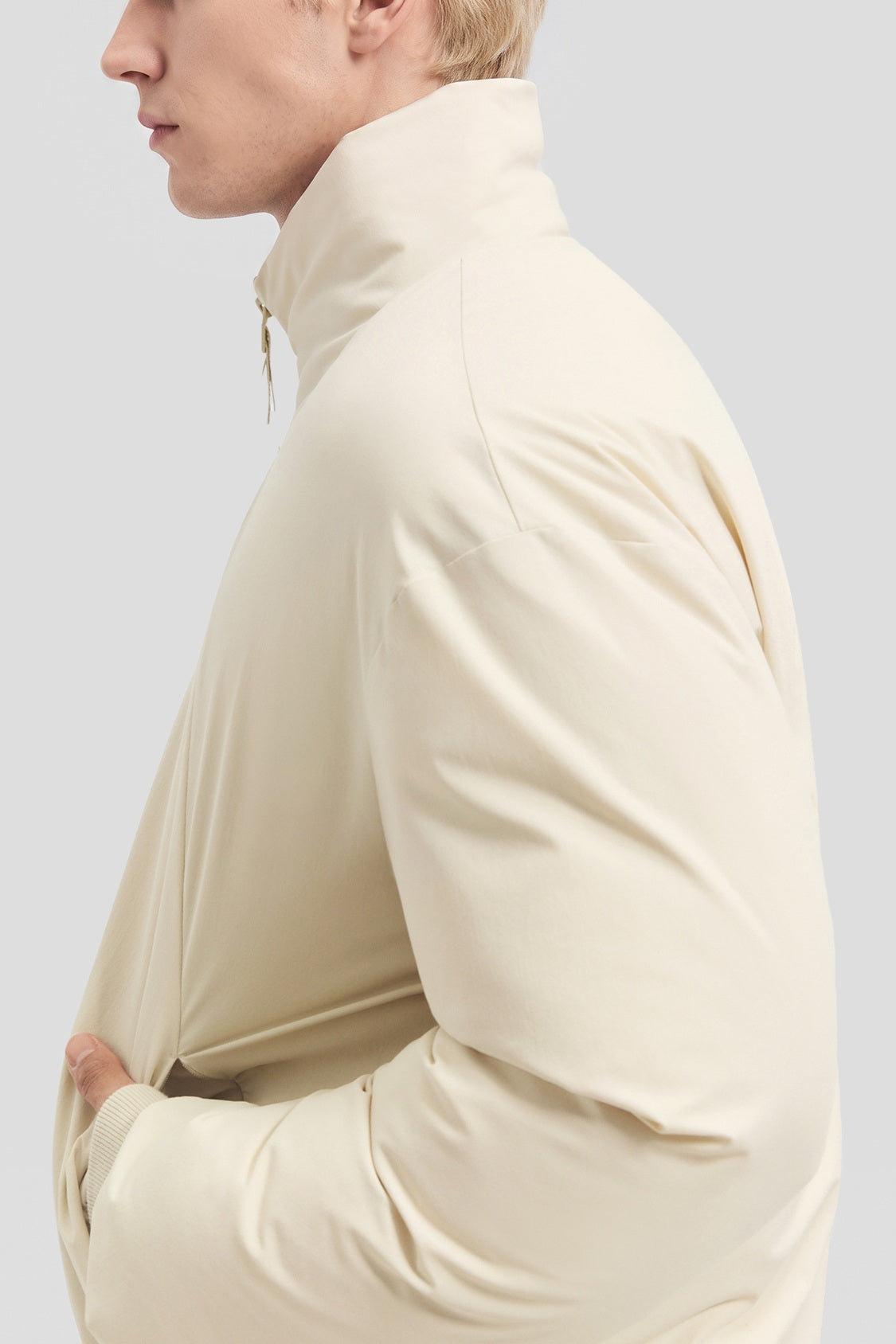 Men's Stretch Softshell Stand-Collar Down Jacket (Maximum Warmth) HD011