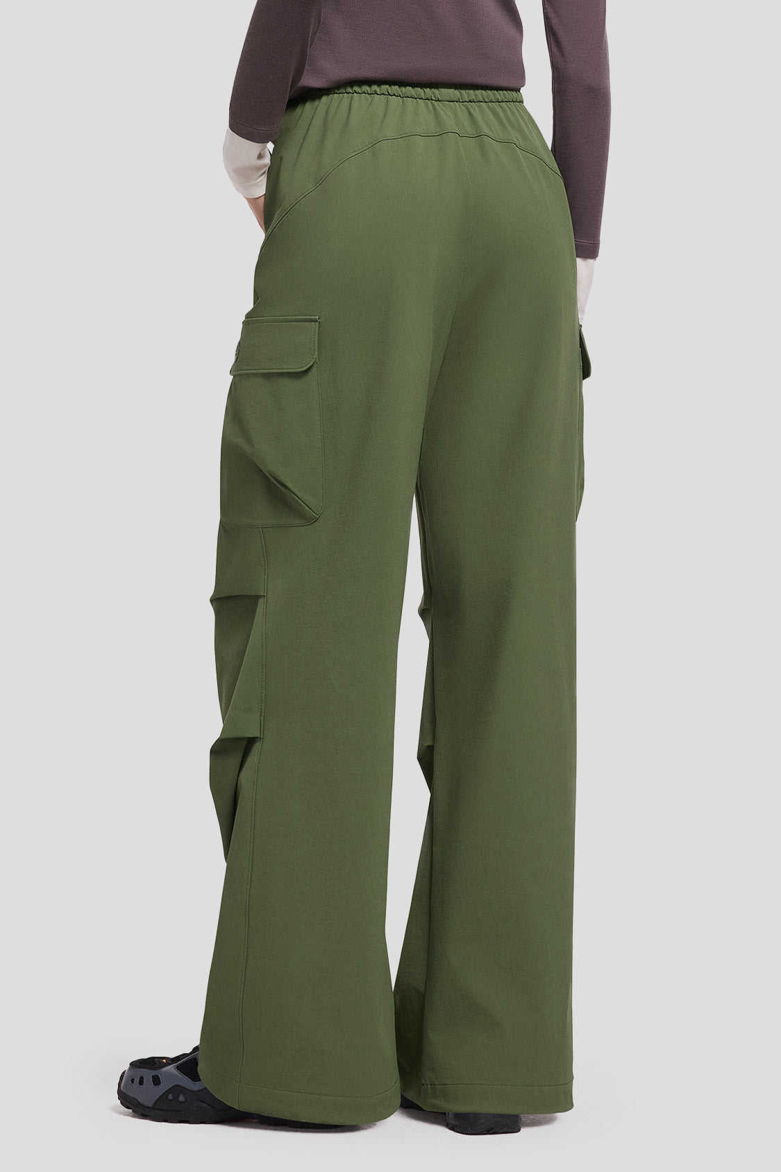 women's cargo pants #color_forest green