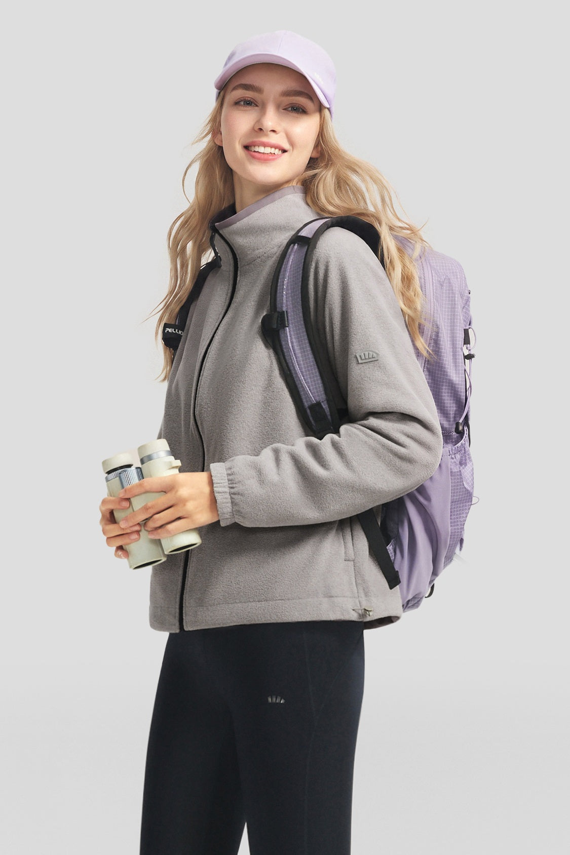 Women's Reversible Stand-Collar Micro Fleece Jacket (Mid Warmth) PM031