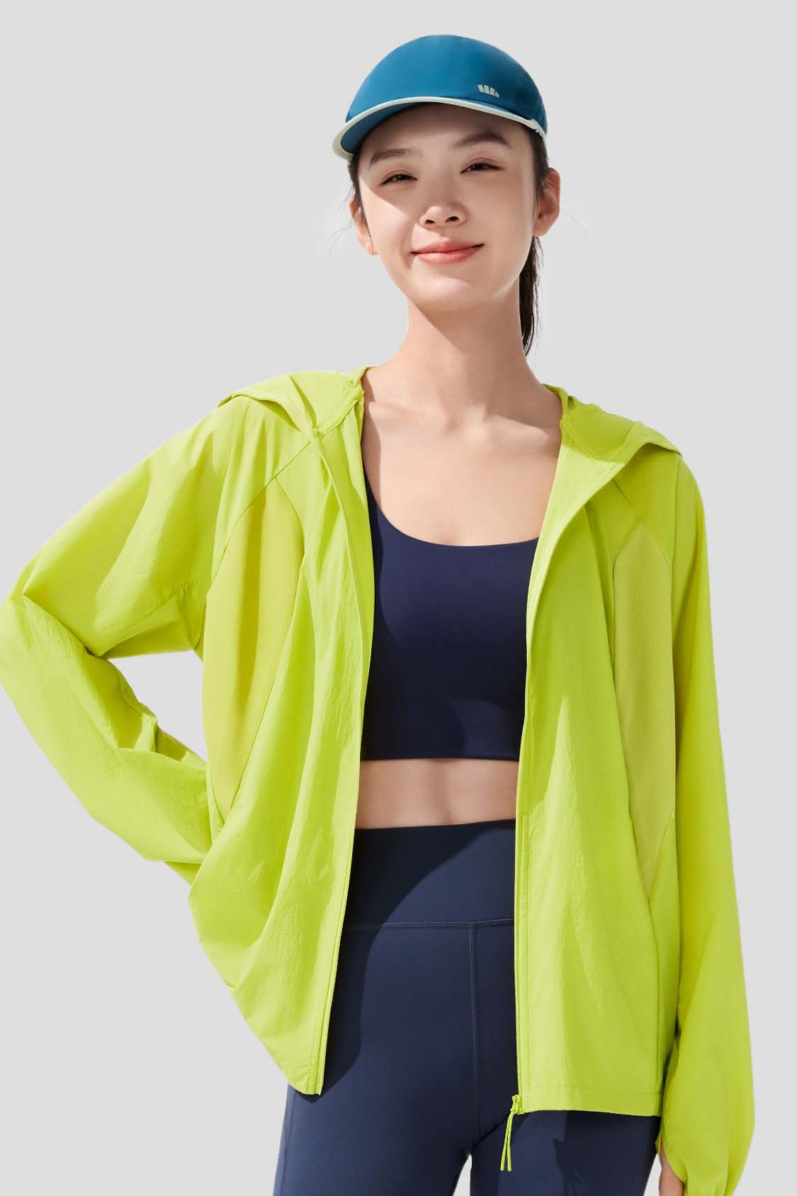 beneunder women's sun protection jacket #color_green