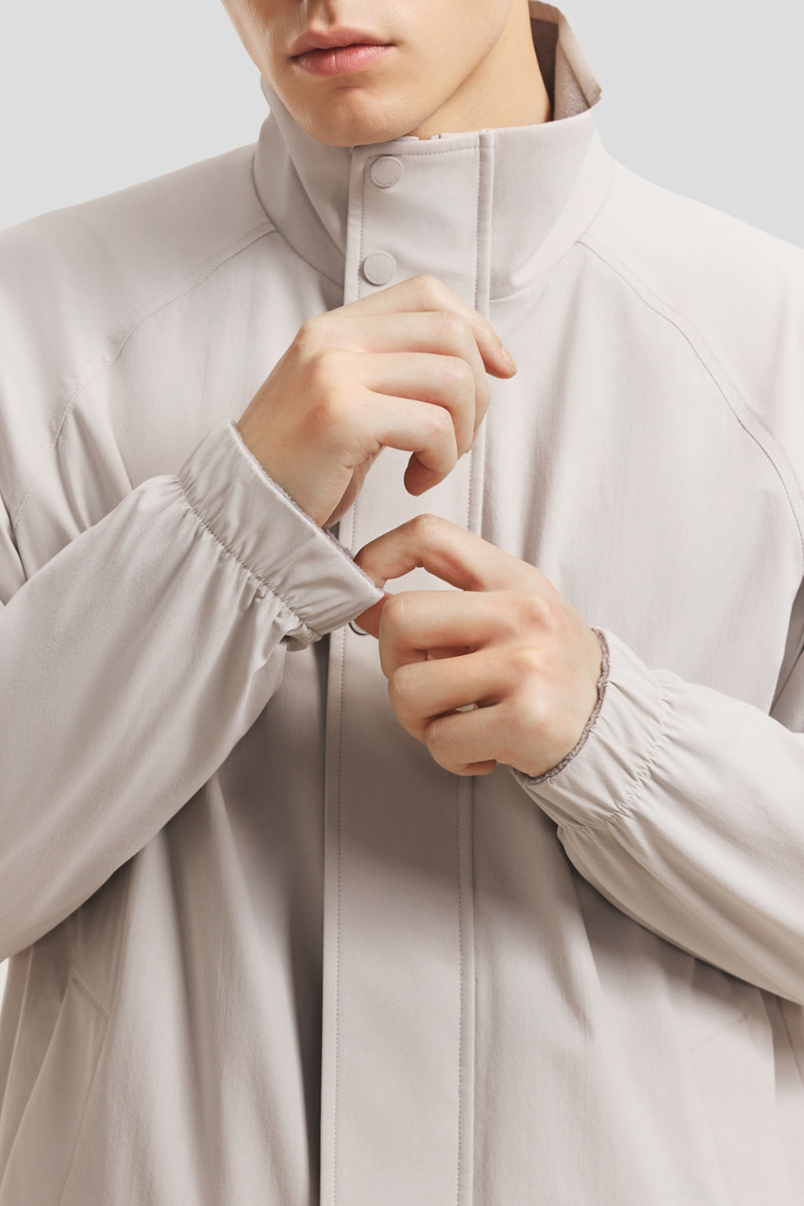 Men's Reversible Stand-Collar Micro Fleece Jacket (Mid Warmth) PM036