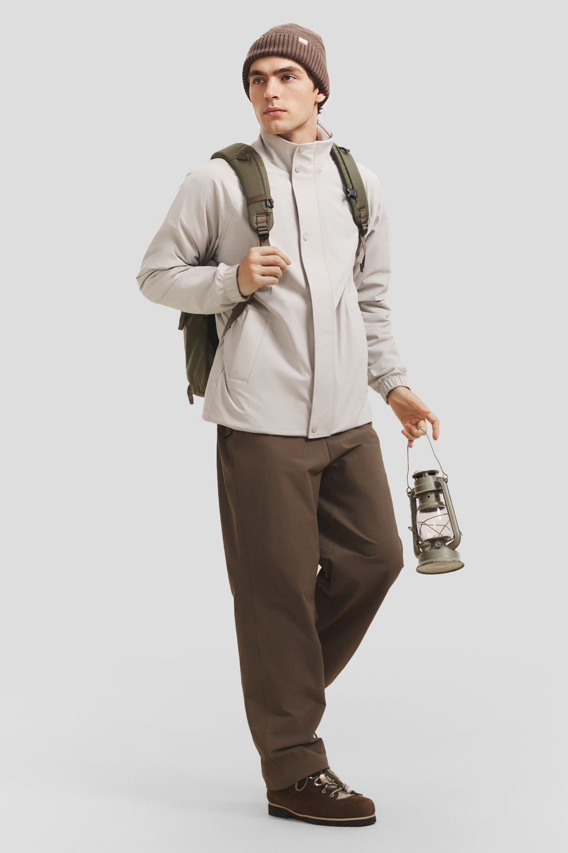 Men's Reversible Stand-Collar Micro Fleece Jacket (Mid Warmth) PM036