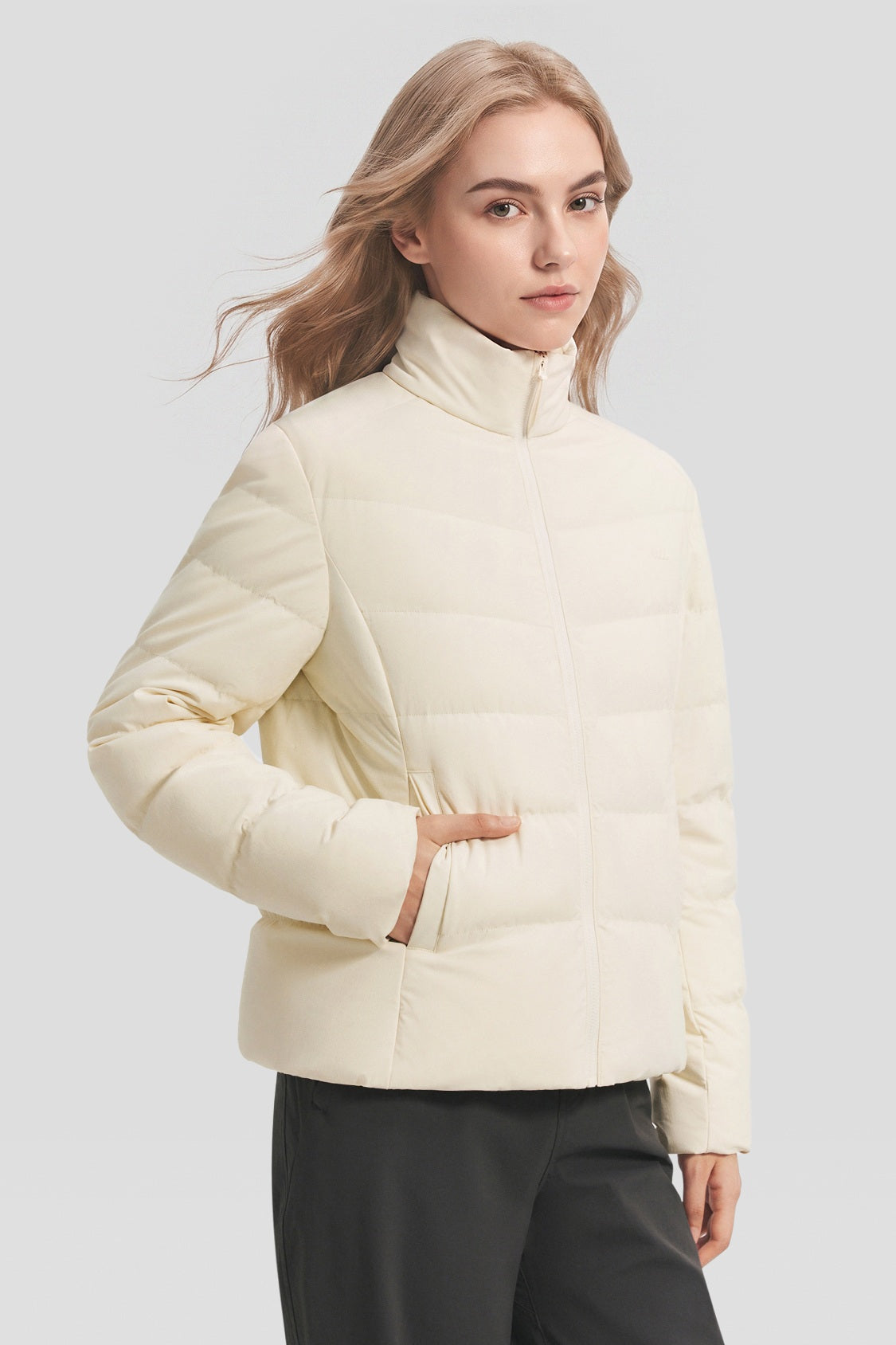 Women's Lightweight Stretch Regular-Fit Down Jacket (Mid Warmth) HD015
