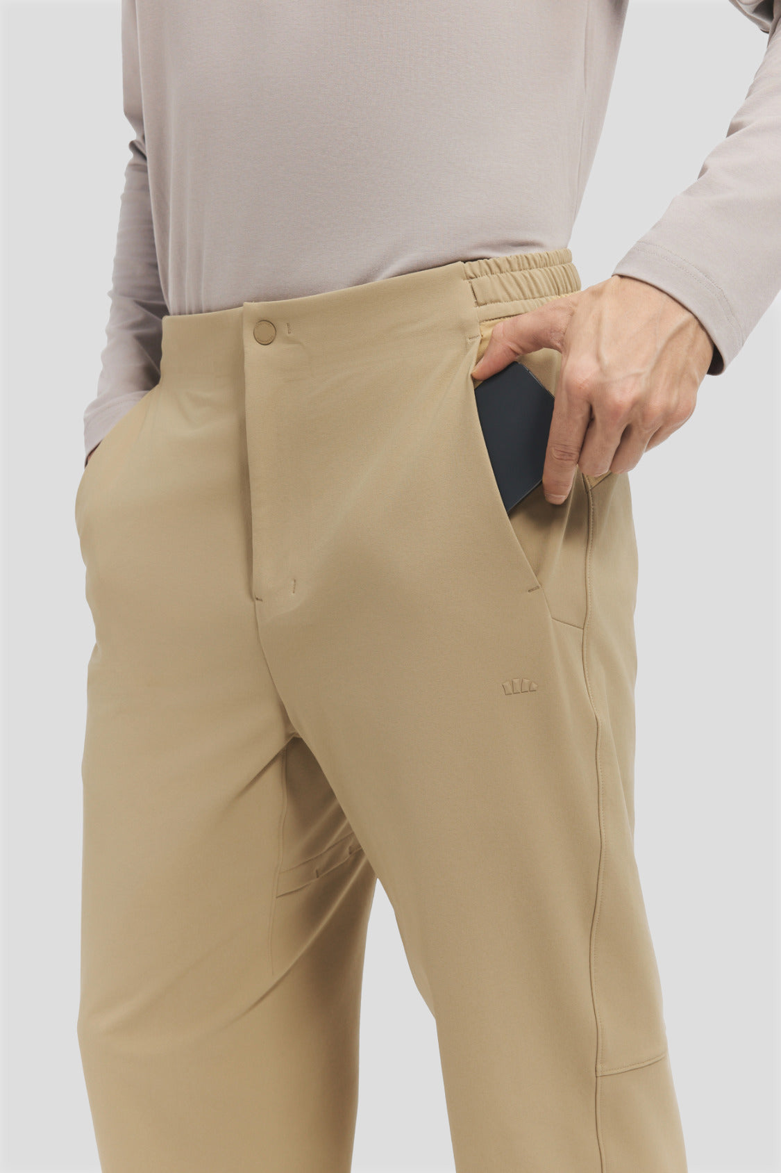 Pantalones de pierna recta y elásticos para hombre EL021
