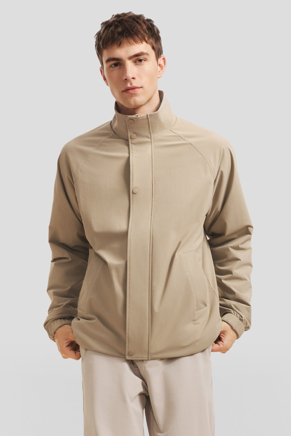 Men's Reversible Stand-Collar Micro Fleece Jacket (Mid Warmth) PM036