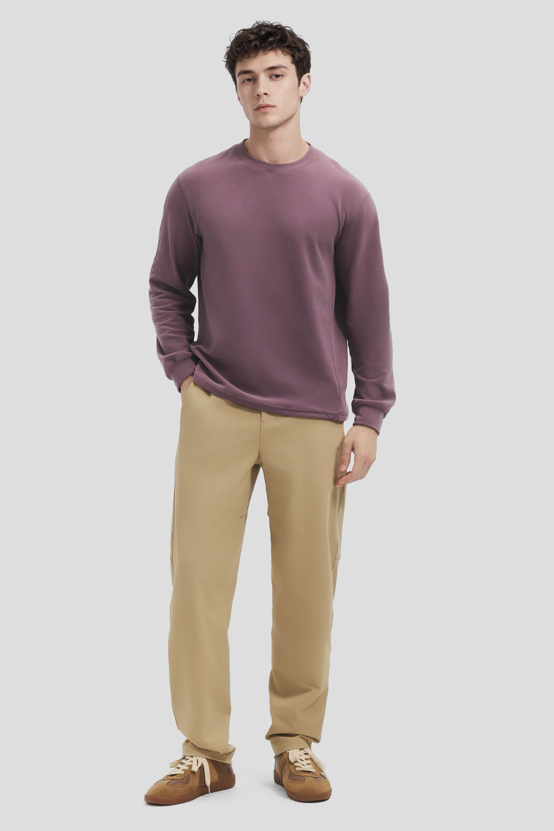 Pantalones de pierna recta y elásticos para hombre EL021
