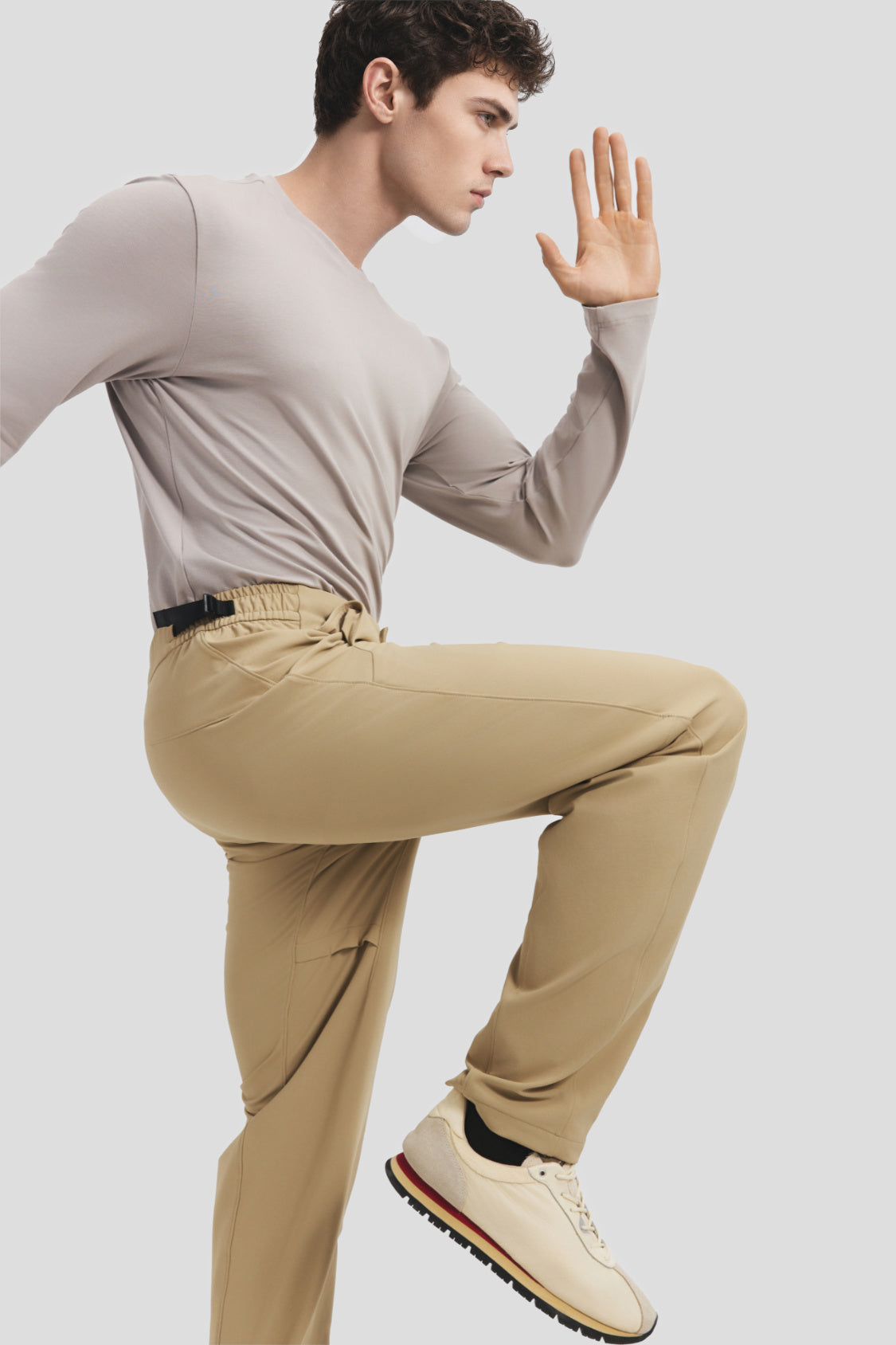 Pantalones de pierna recta y elásticos para hombre EL021