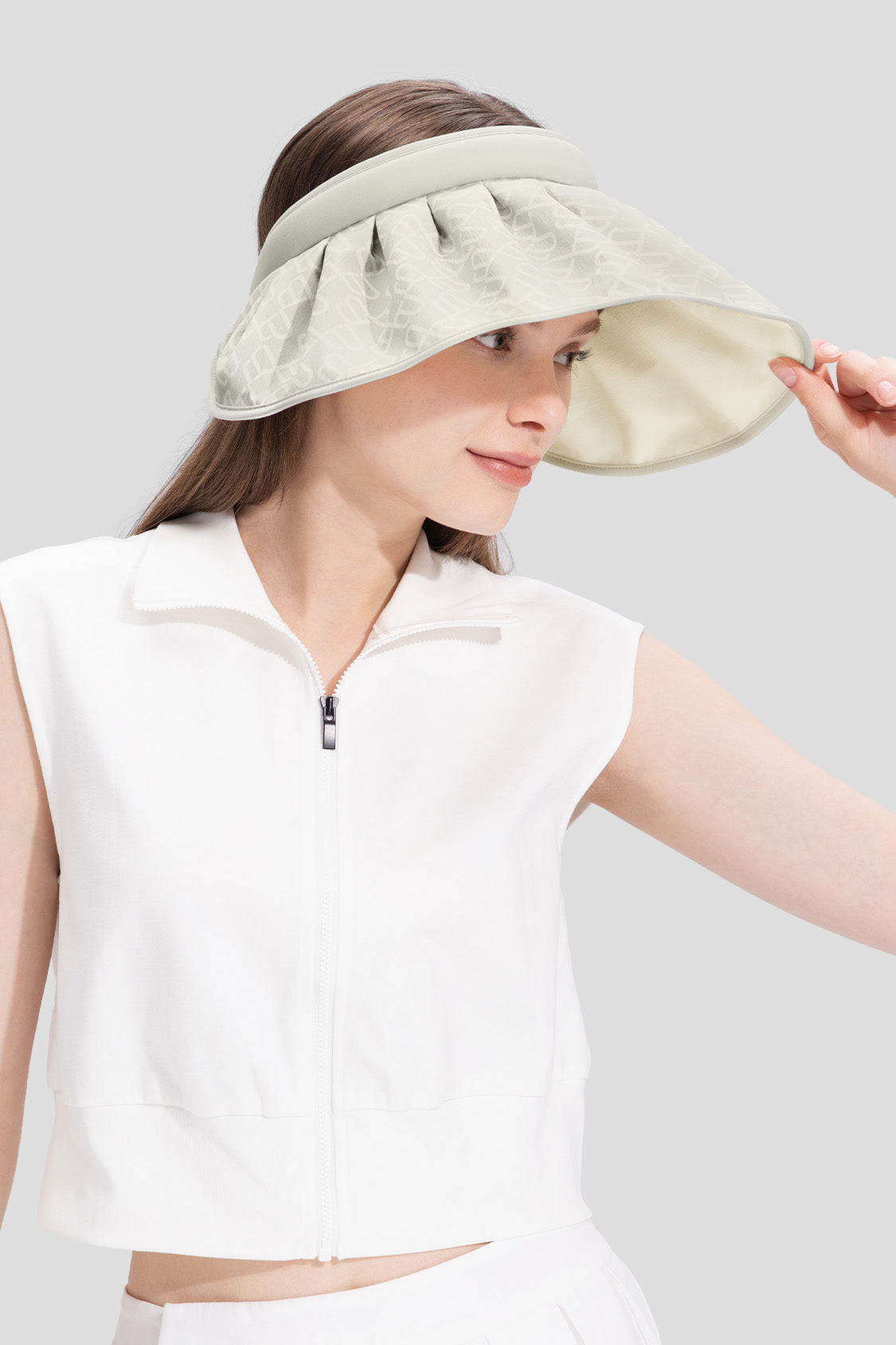 beneunder women's sun hats #color_light grey banana flower