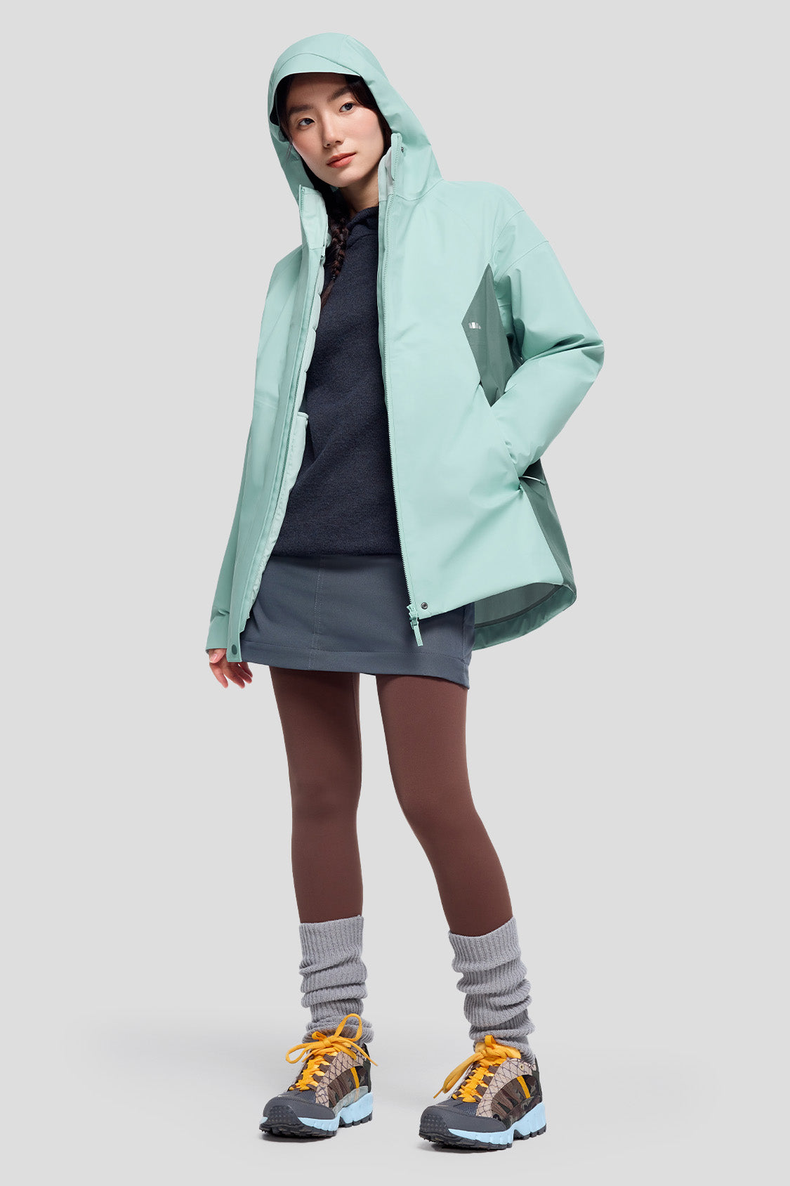 beneunder women's jacket #color_misty isle green