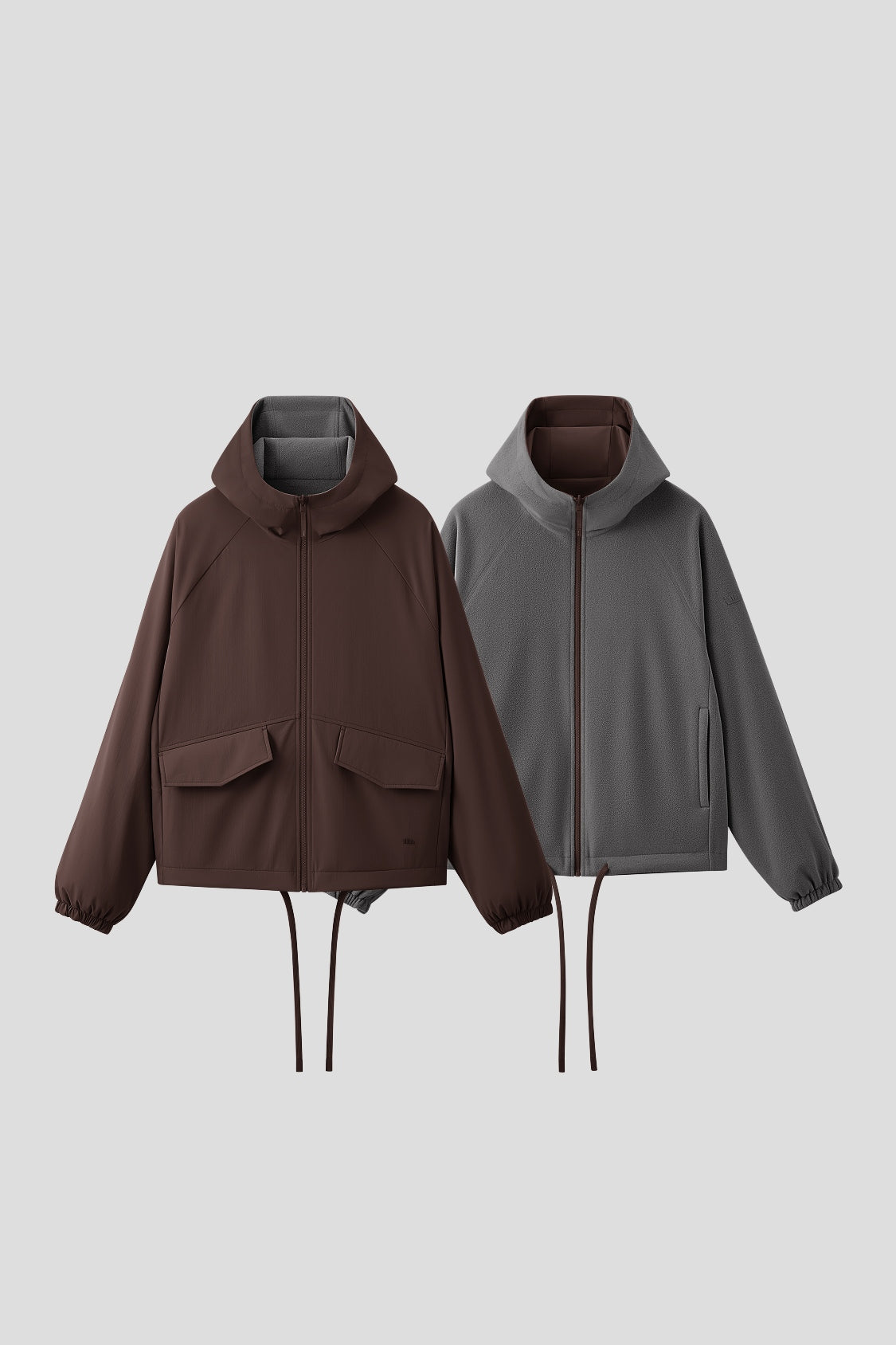 Women's Reversible Micro Fleece Hooded Jacket (Mid Warmth) PM030
