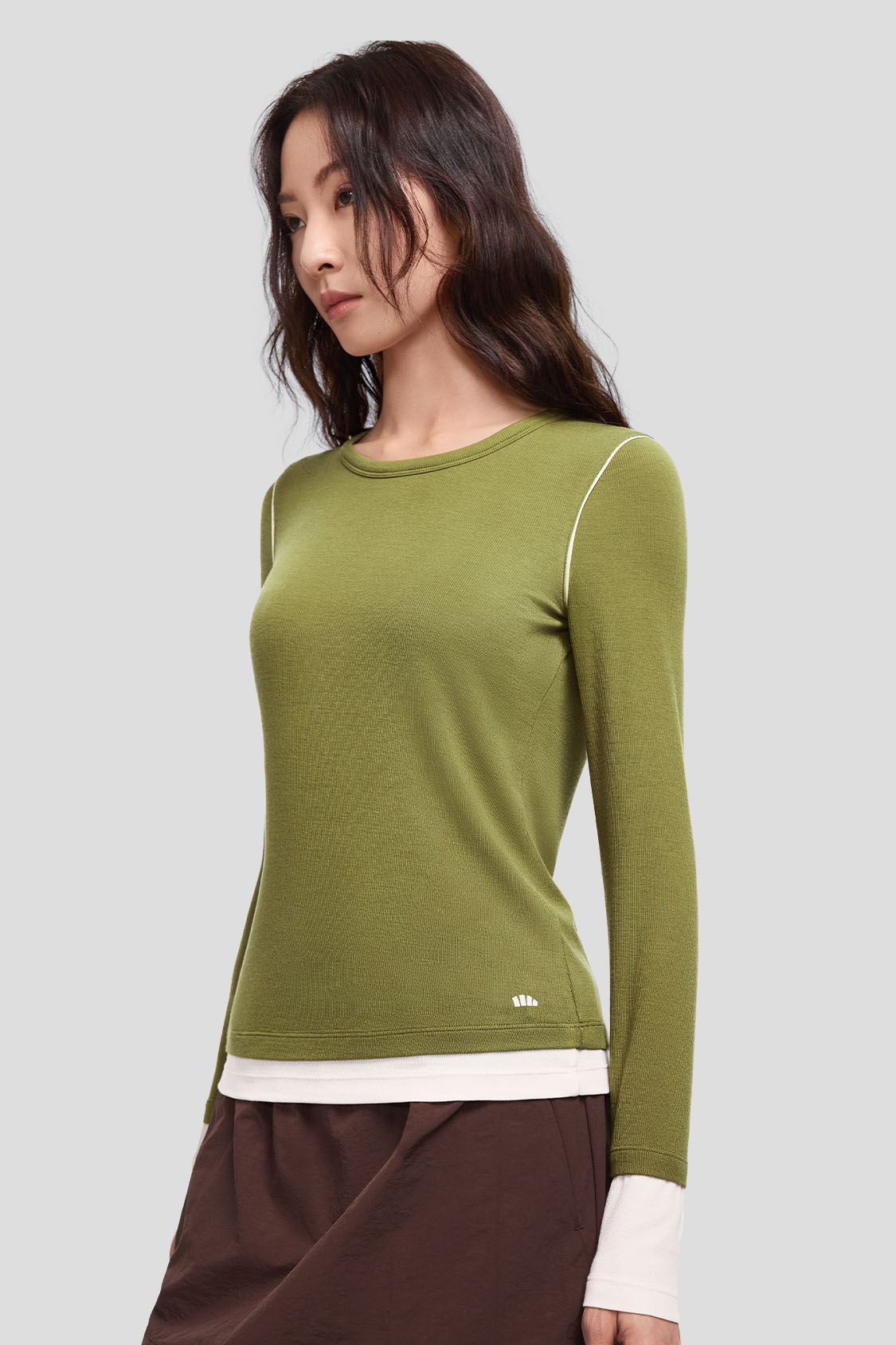 beneunder women's base layer #color_moss brown