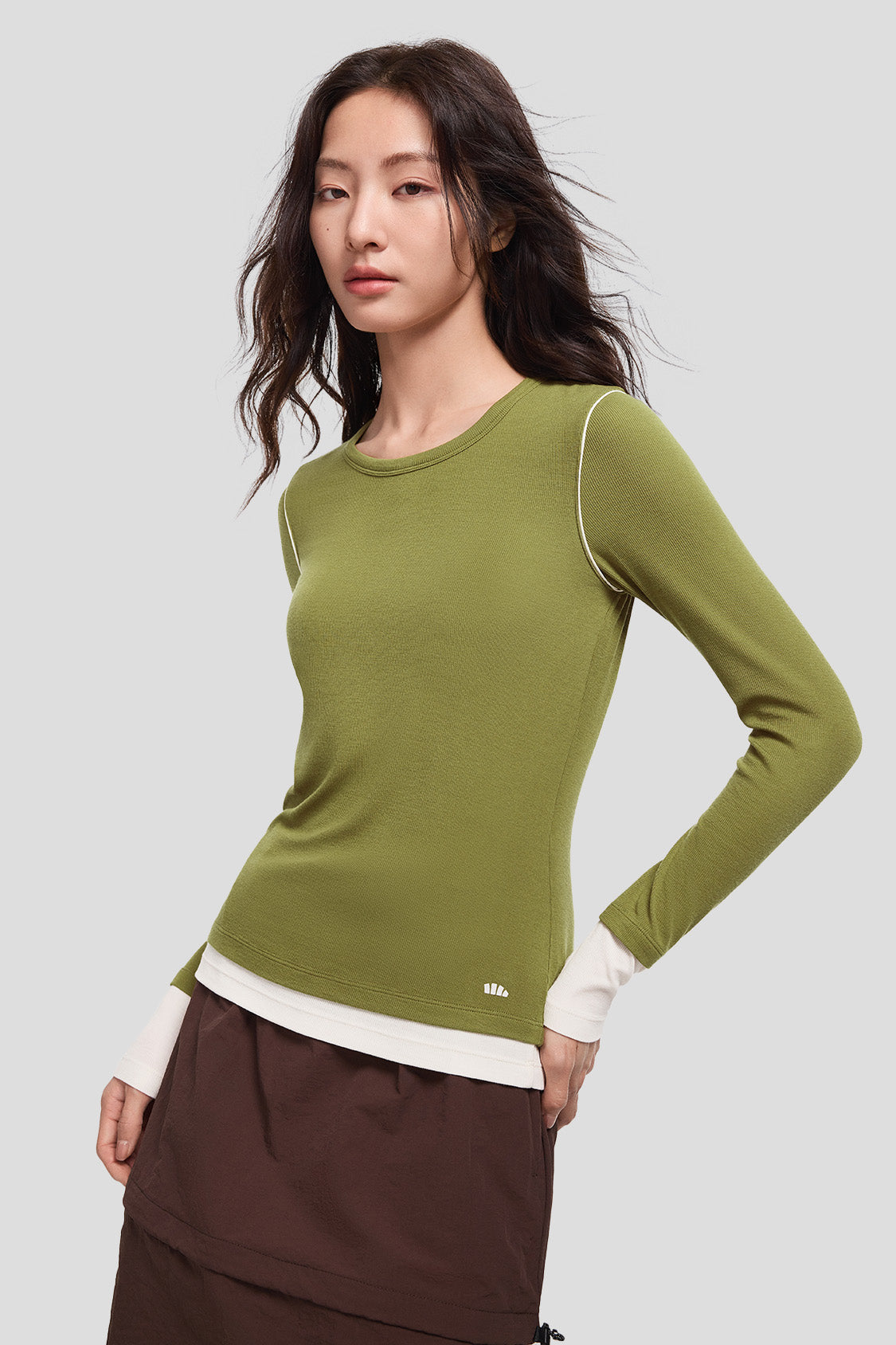 beneunder women's base layer #color_moss brown