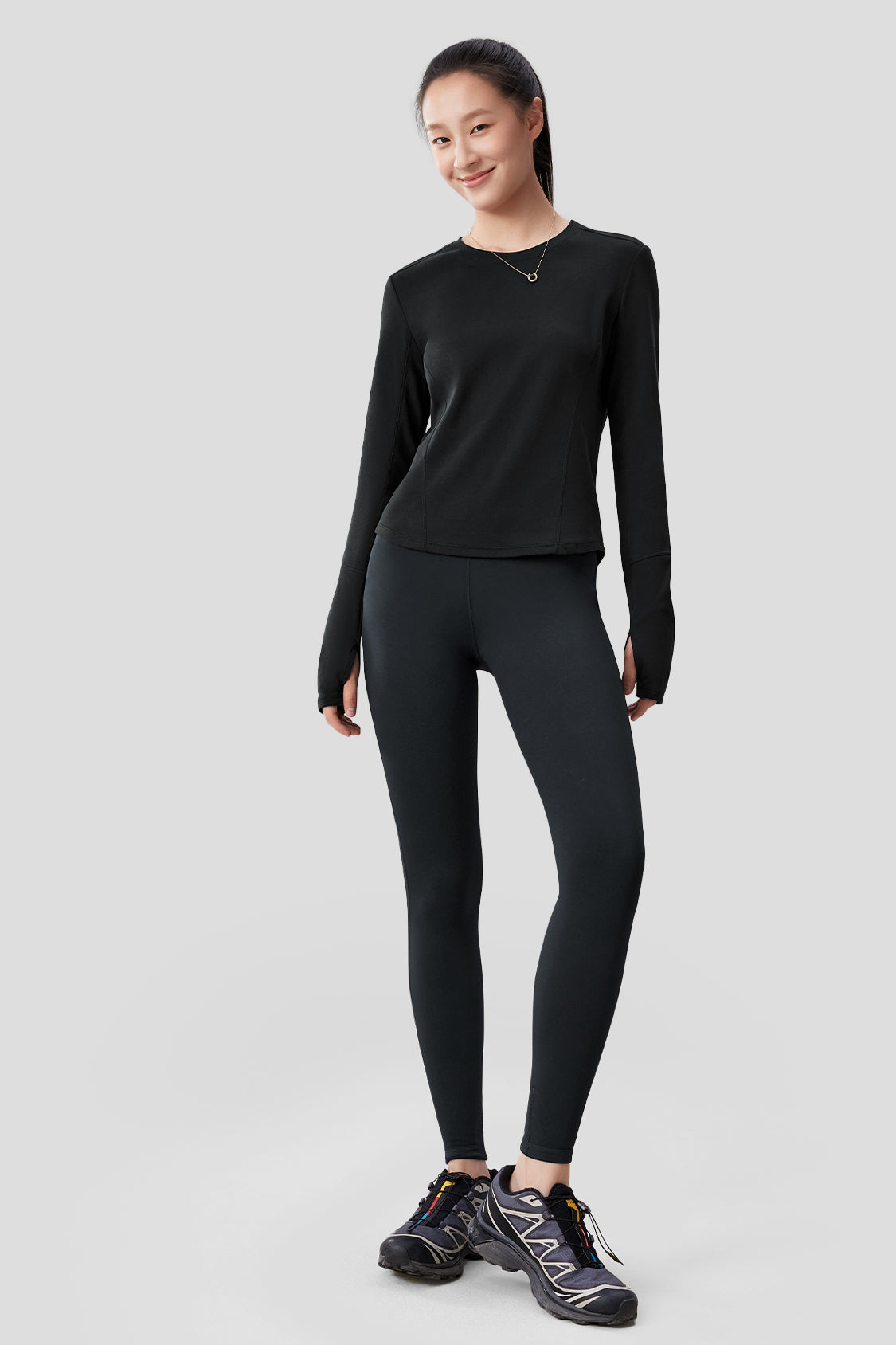 Women's Winter Base Layer Leggings #color_black